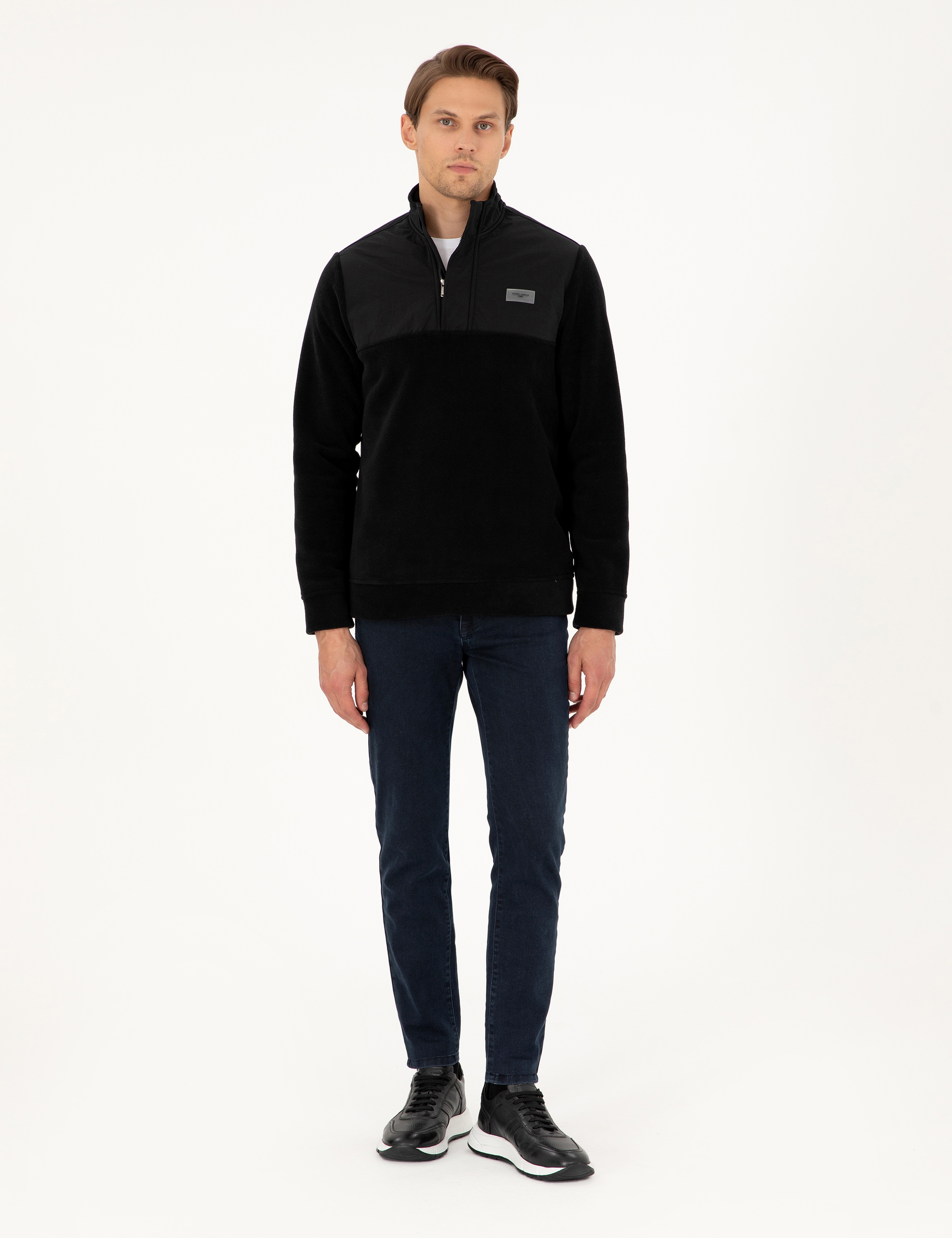 Siyah Regular Fit Sweatshirt