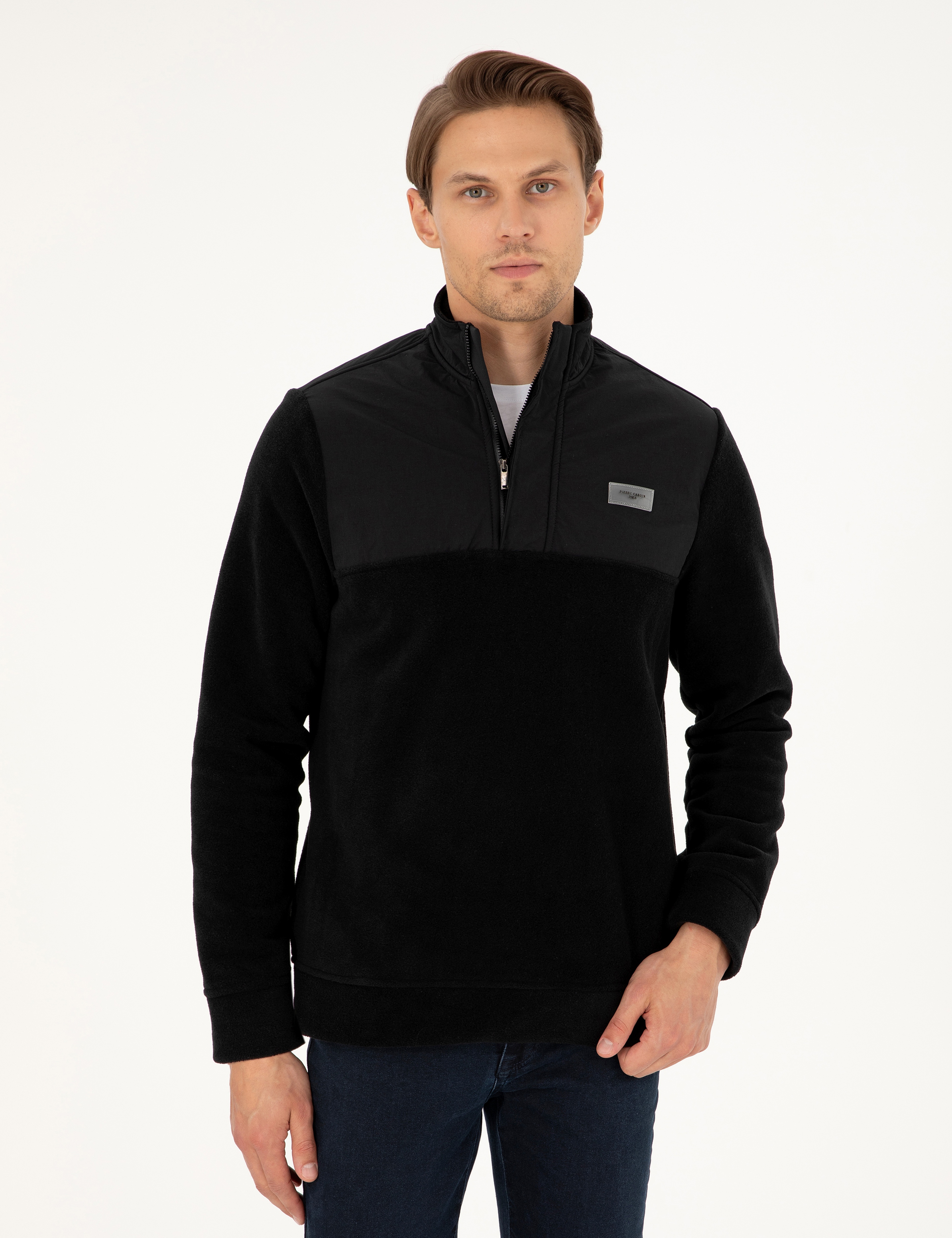 Siyah Regular Fit Sweatshirt - Image 1