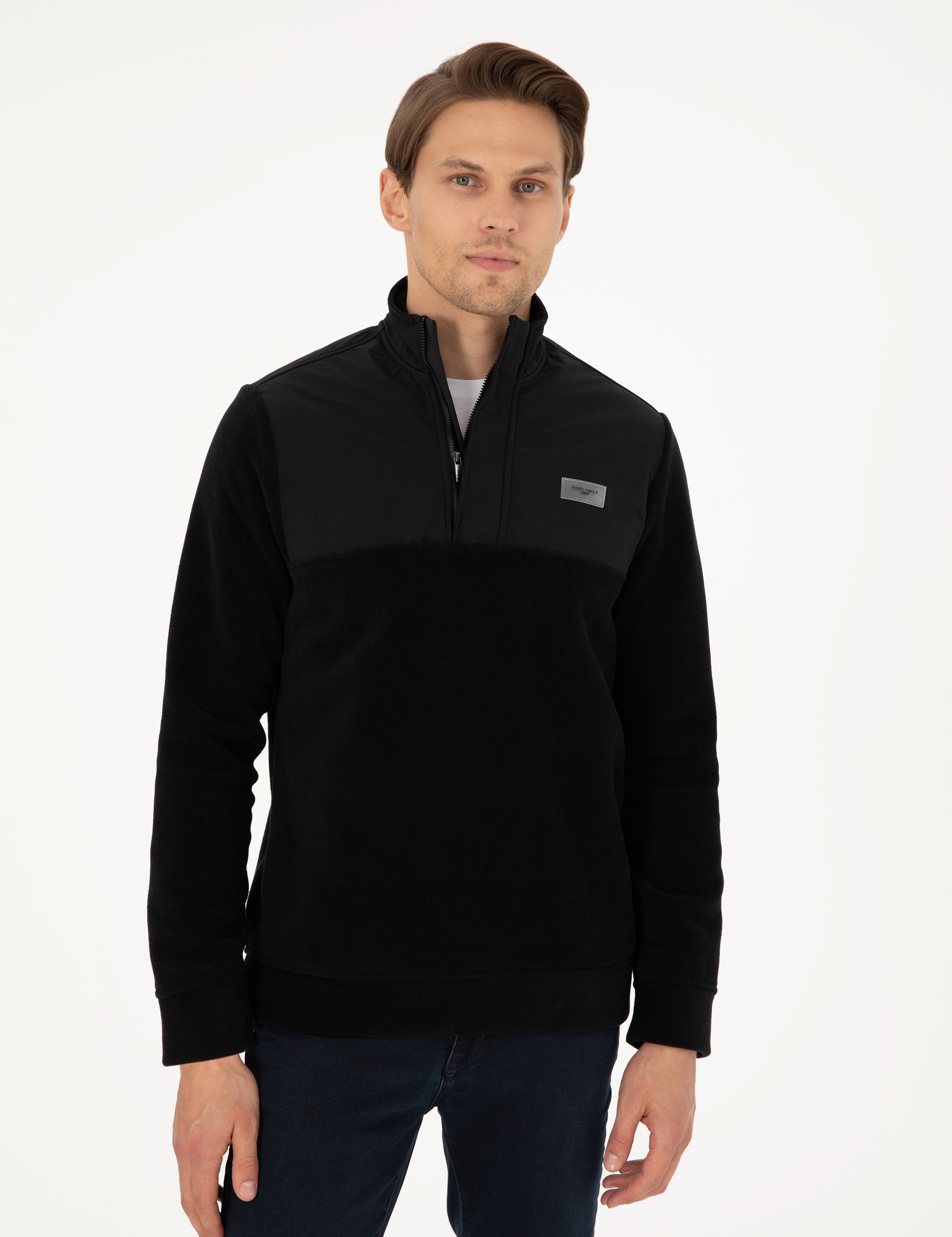 Siyah Regular Fit Sweatshirt - Image 3