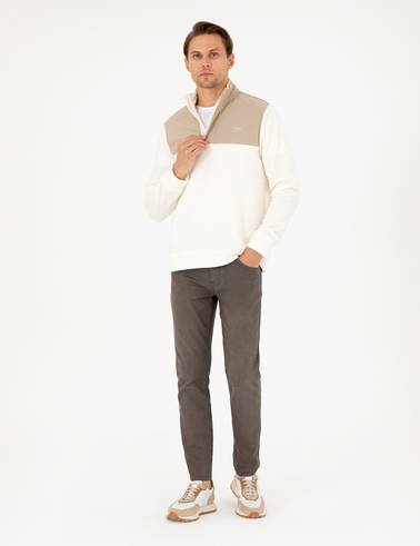 Ekru Regular Fit Sweatshirt