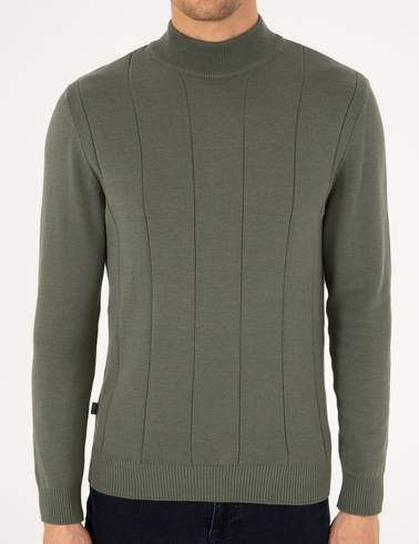 Duman Slim Fit Yarım Balıkçı Yaka Triko Kazak