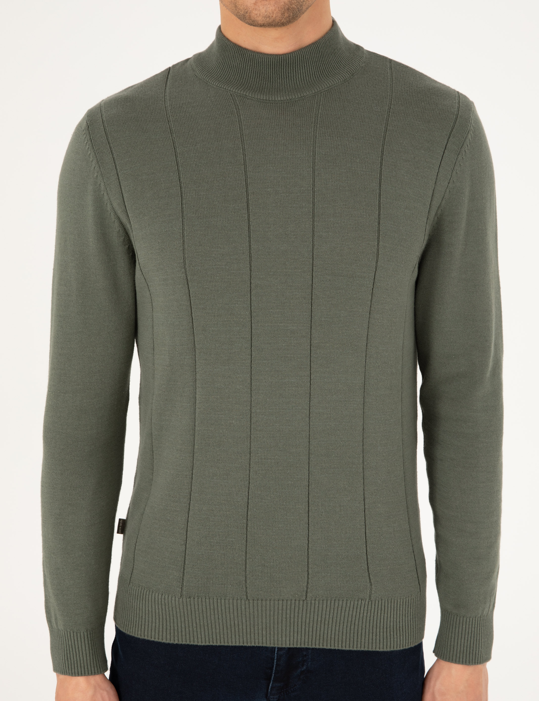 Duman Slim Fit Yarım Balıkçı Yaka Triko Kazak