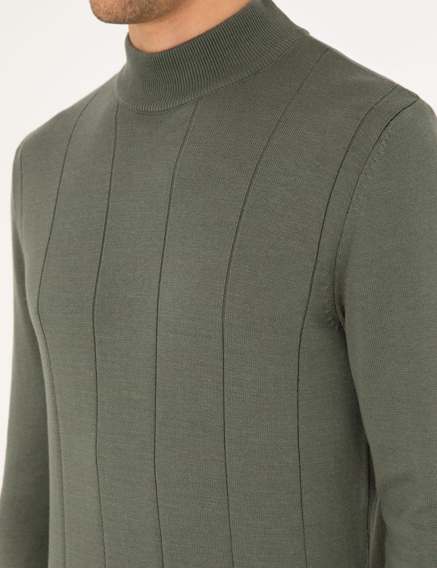 Duman Slim Fit Yarım Balıkçı Yaka Triko Kazak