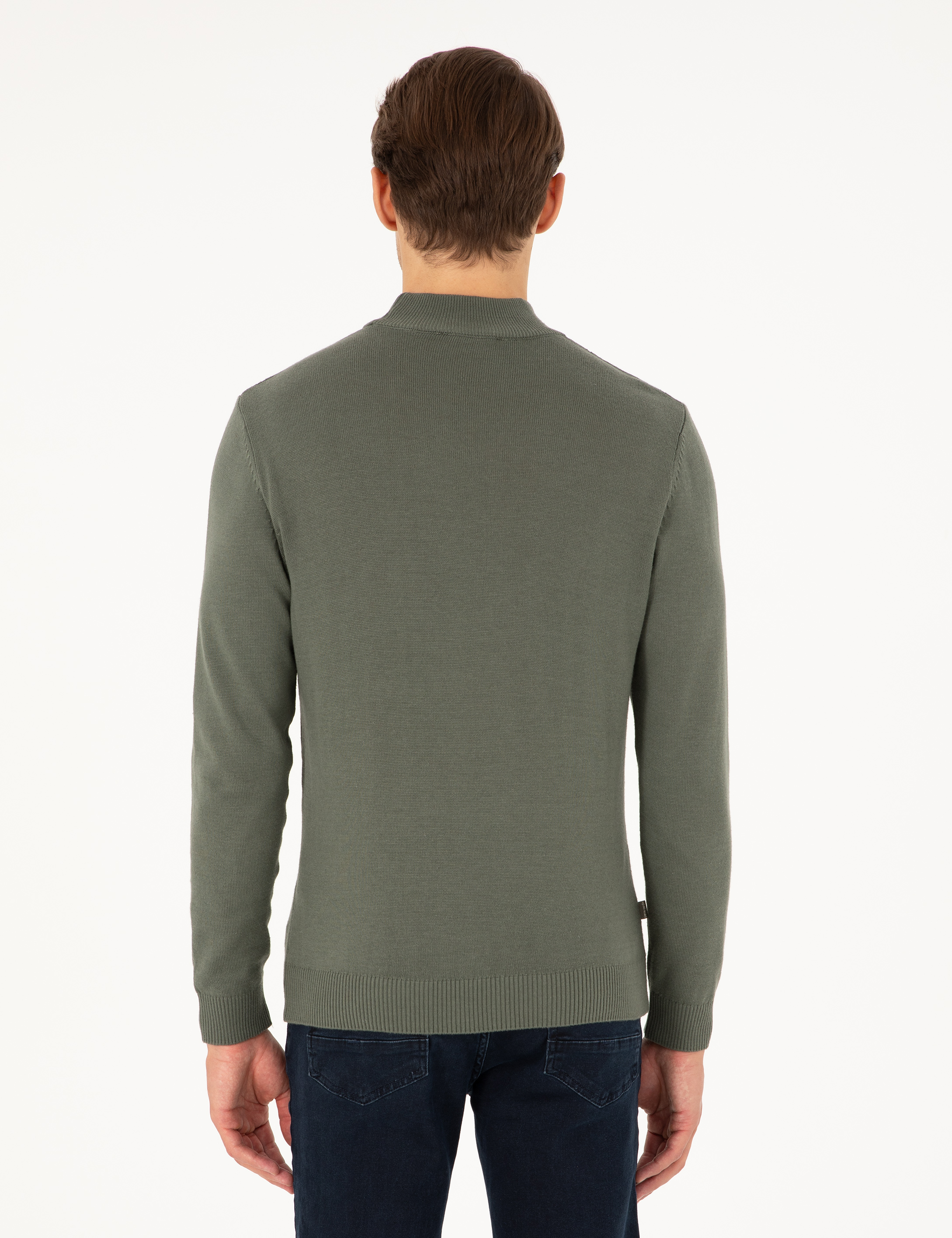 Duman Slim Fit Yarım Balıkçı Yaka Triko Kazak
