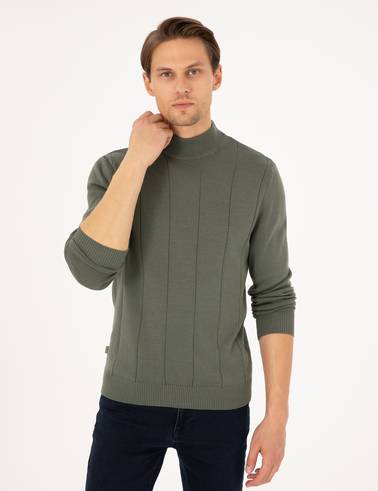 Duman Slim Fit Yarım Balıkçı Yaka Triko Kazak