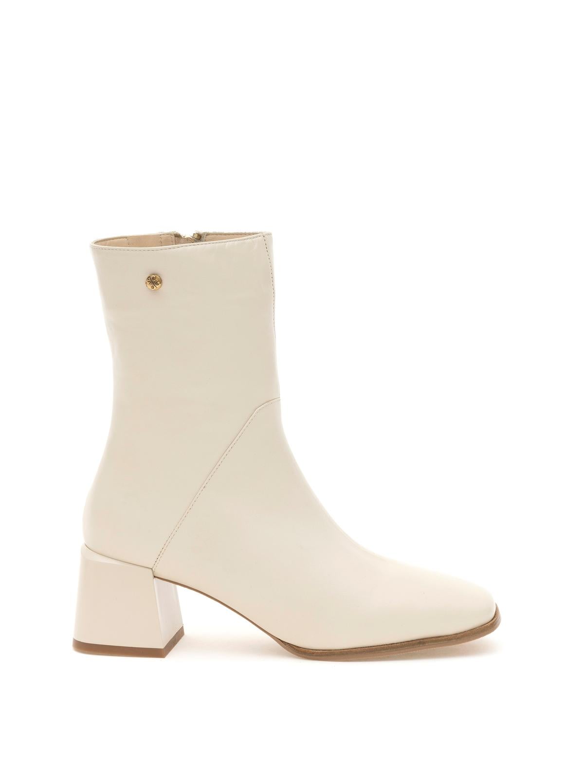 Beyaz Topuklu Çizme - 50295942003