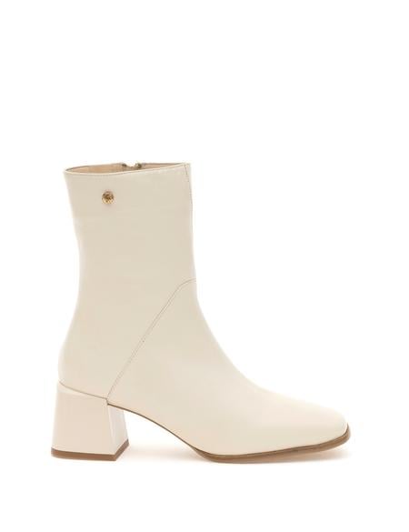 Beyaz Topuklu Çizme - 50295942003