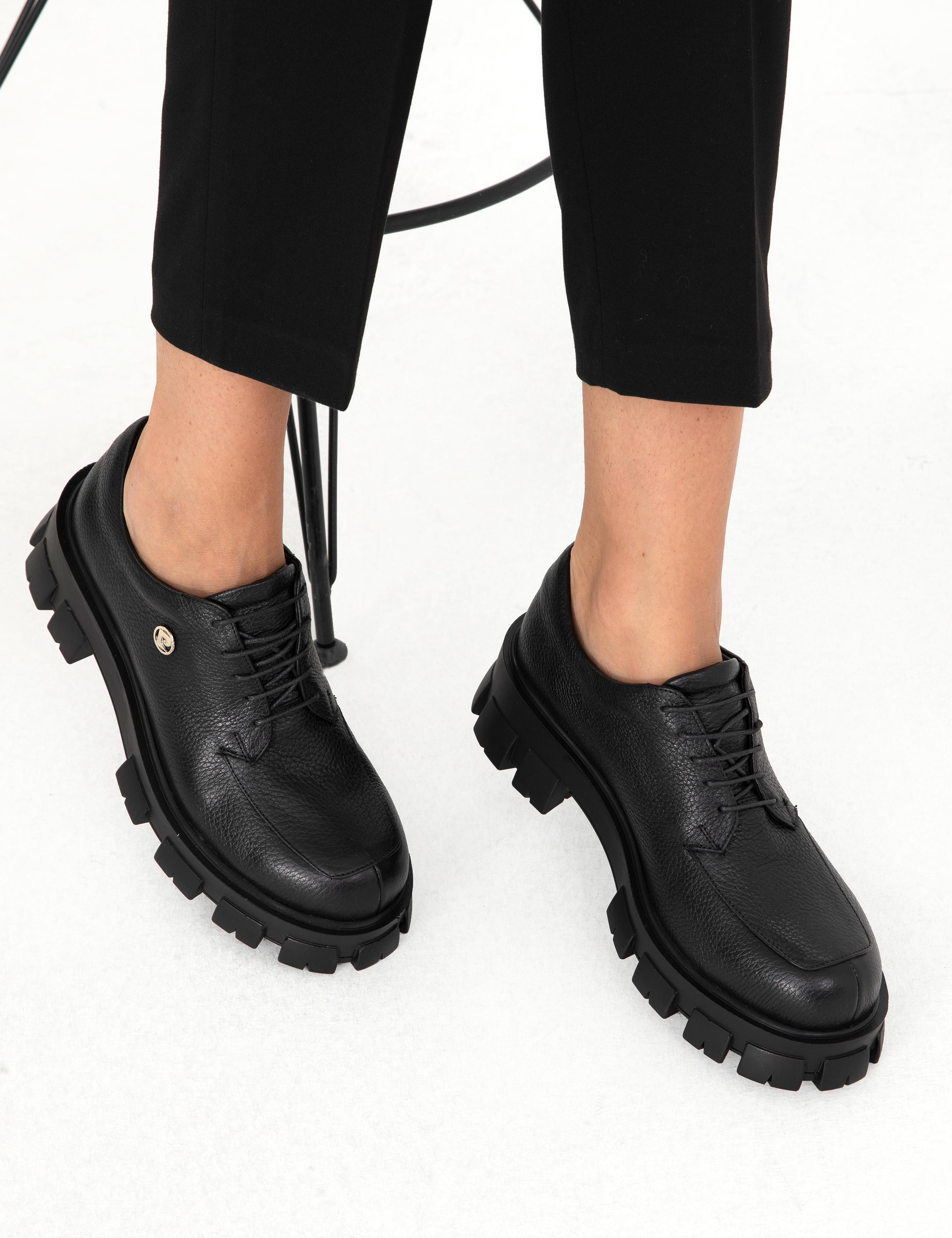 Siyah Deri Casual Ayakkabı