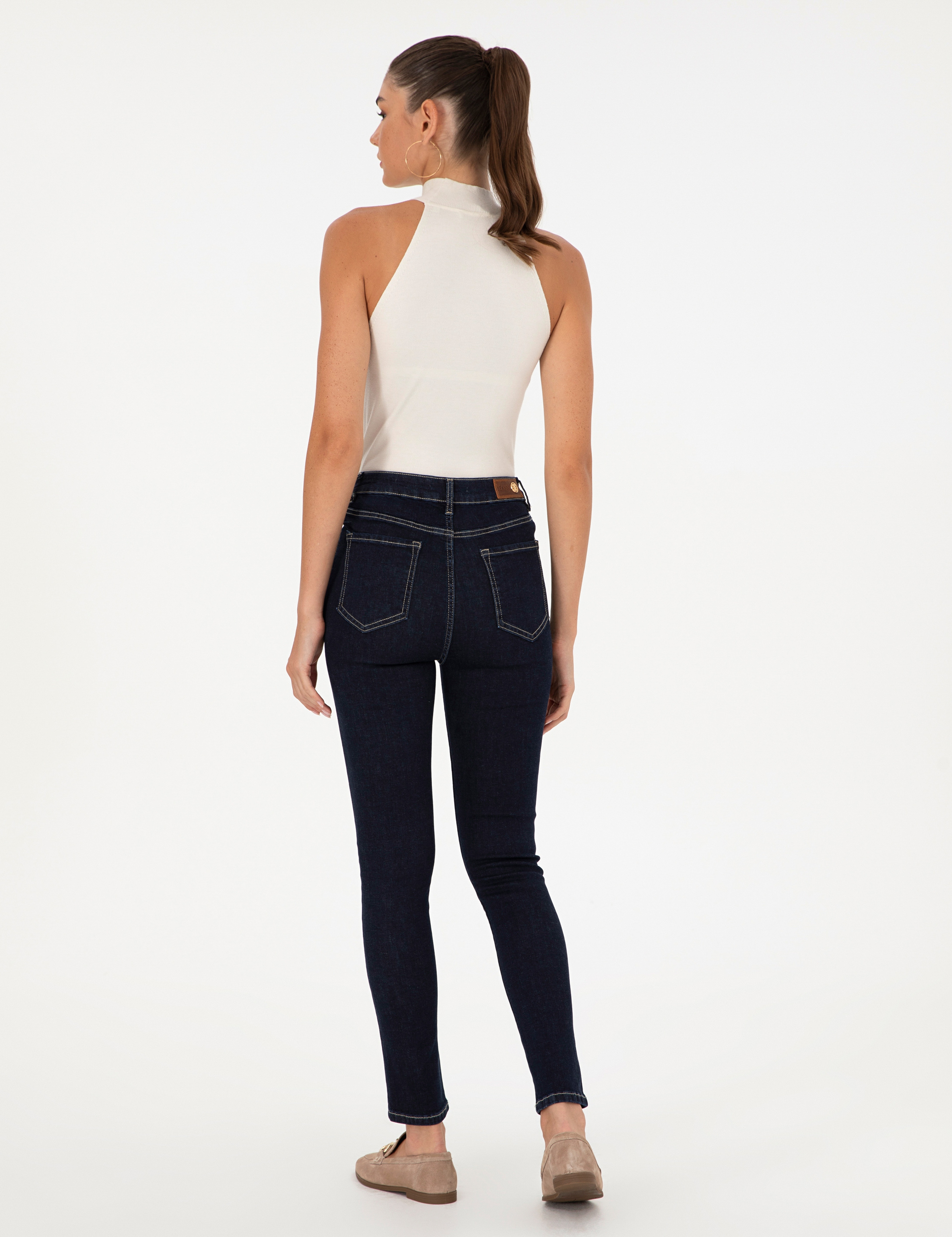 Koyu İndigo Skinny Fit Jean Pantolon - Image 4