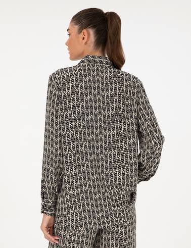 Siyah Comfort Fit Uzun Kollu Gömlek