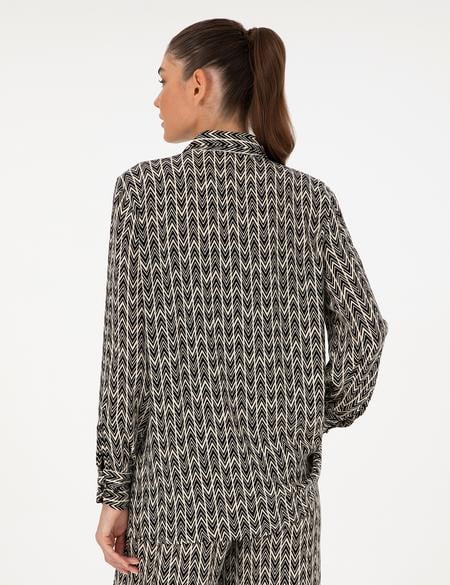 Siyah Comfort Fit Uzun Kollu Gömlek - 50295587005