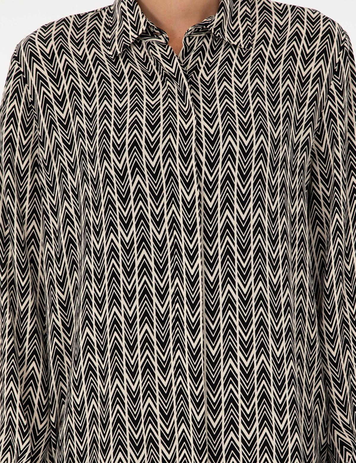 Siyah Comfort Fit Uzun Kollu Gömlek - 50295587005