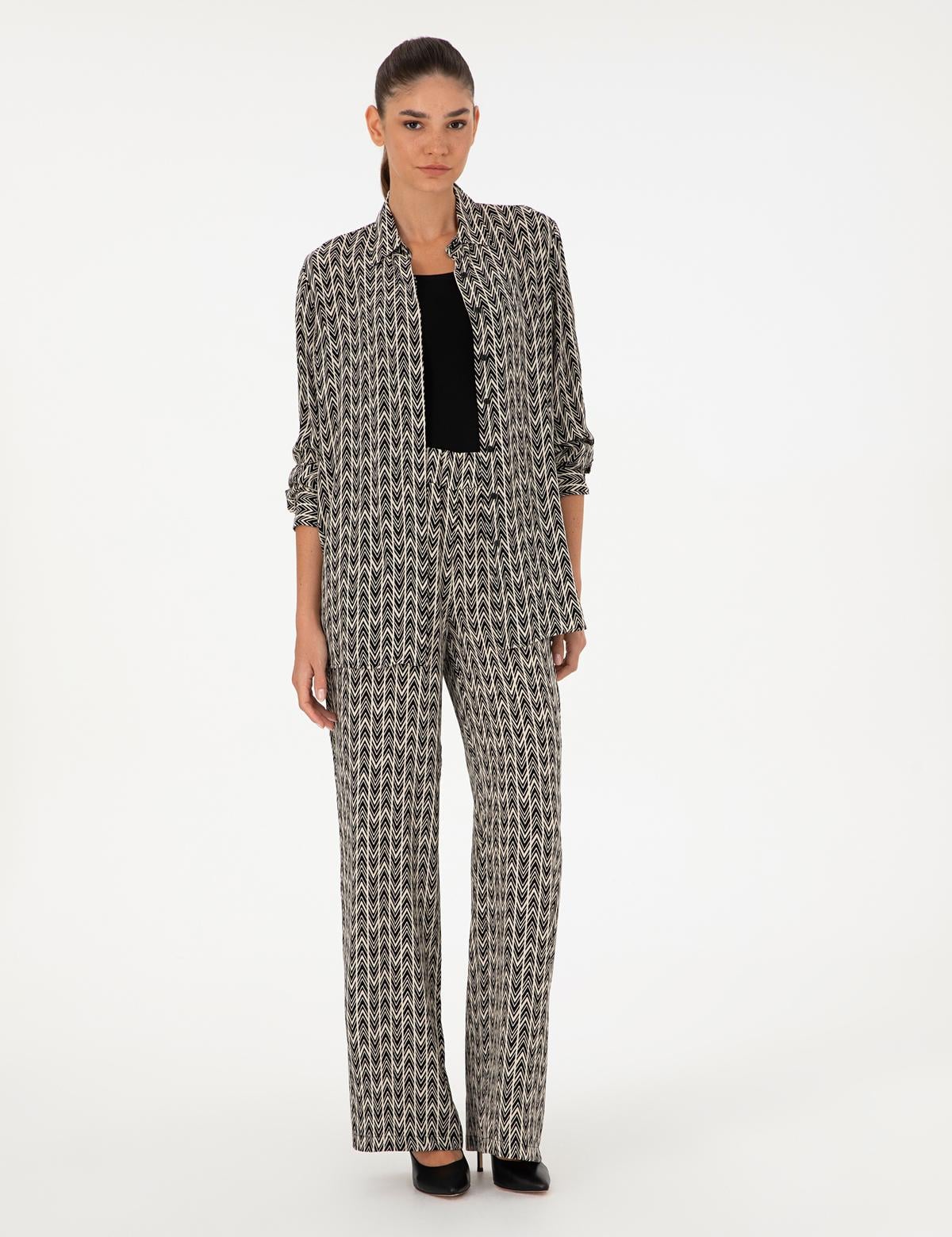 Siyah Comfort Fit Uzun Kollu Gömlek - 50295587005