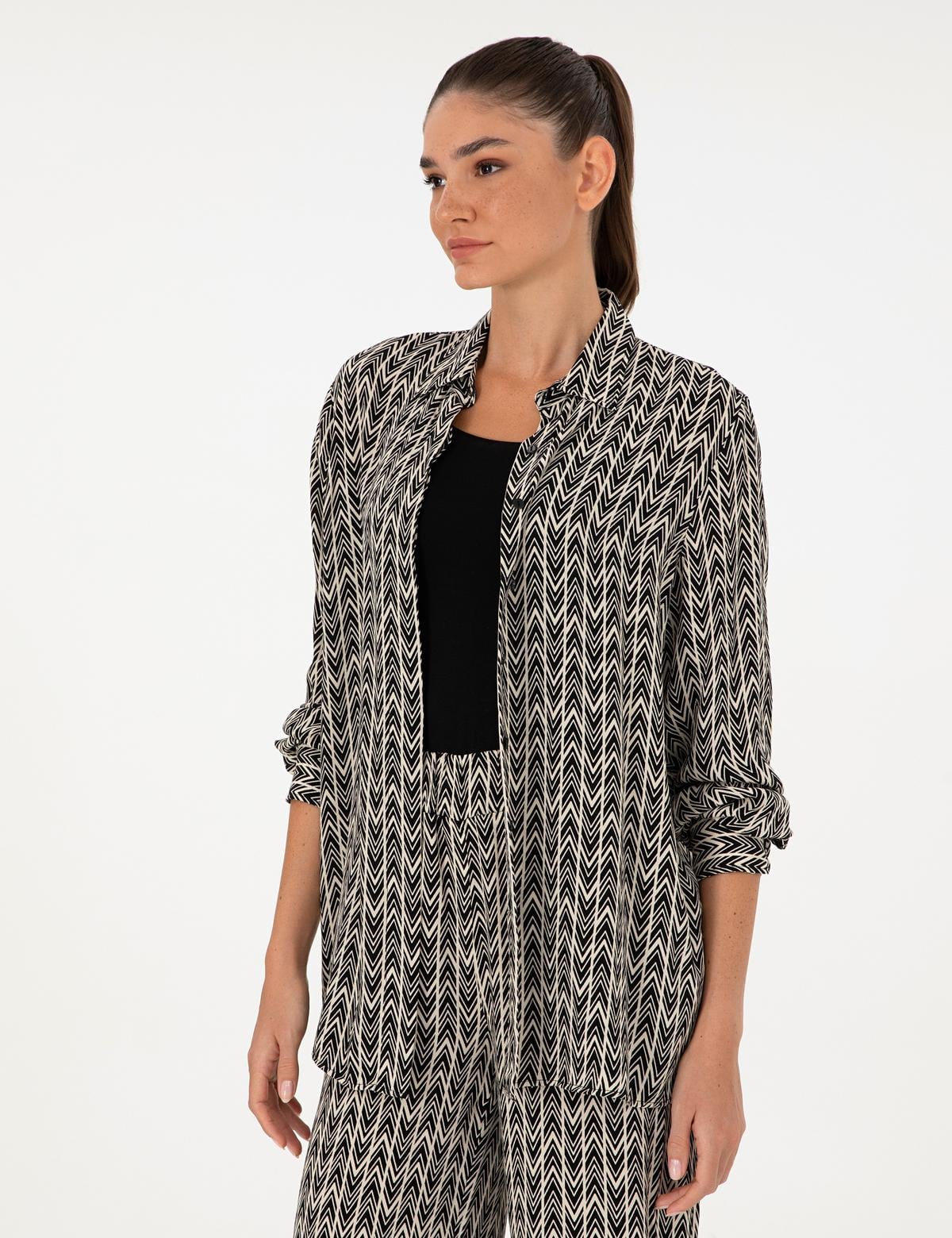 Siyah Comfort Fit Uzun Kollu Gömlek