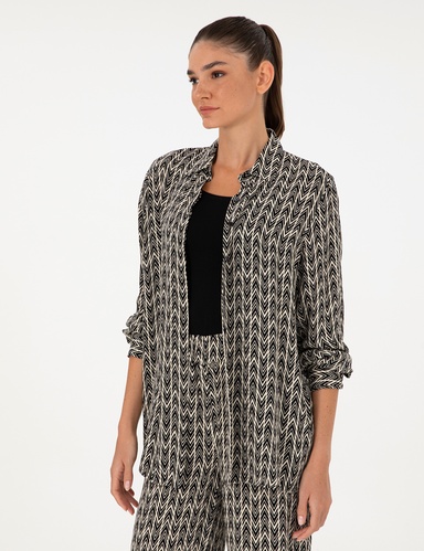 Siyah Comfort Fit Uzun Kollu Gömlek
