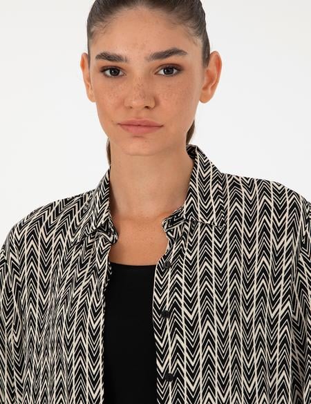 Siyah Comfort Fit Uzun Kollu Gömlek - 50295587005