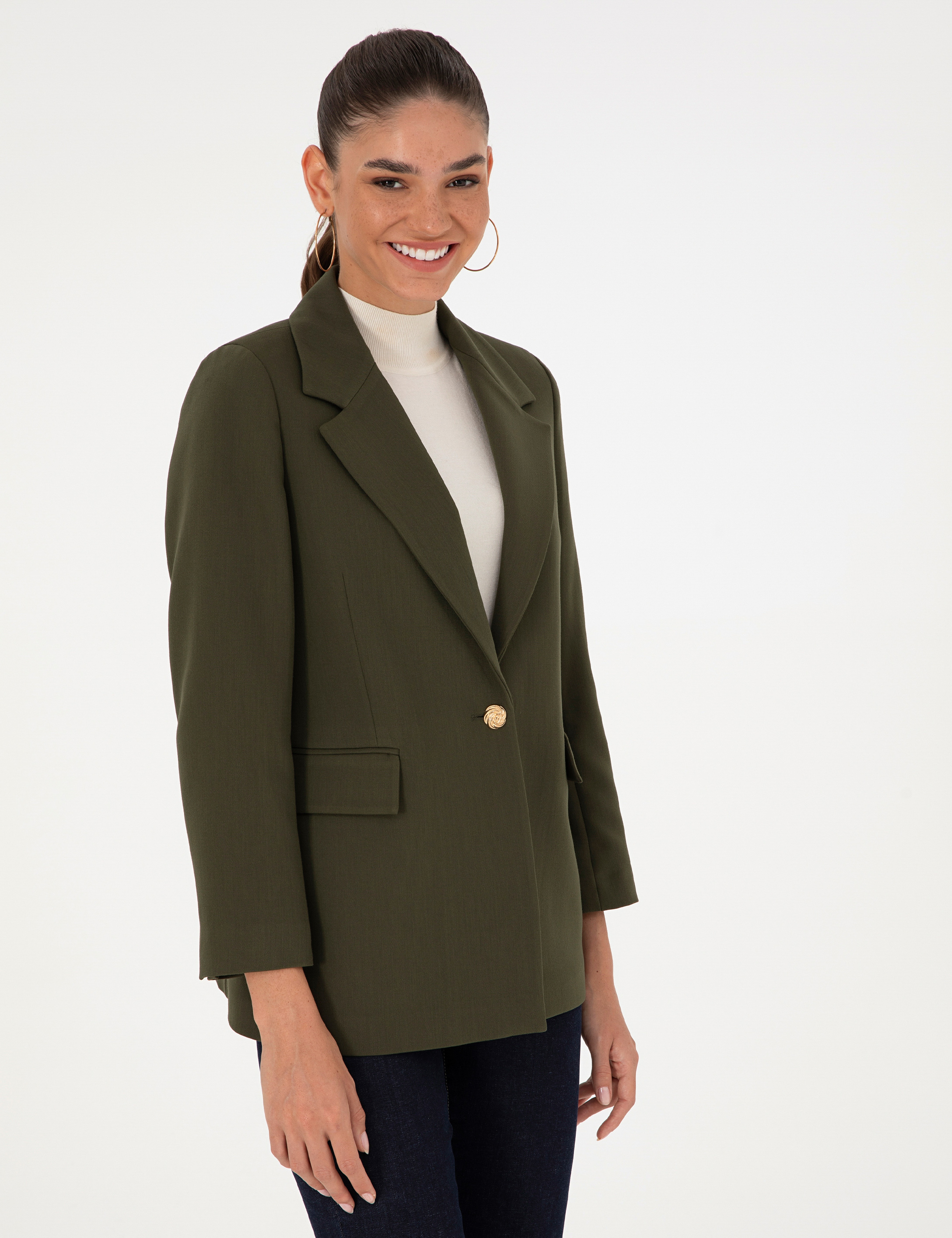 Haki Comfort Fit Ceket - Image 3