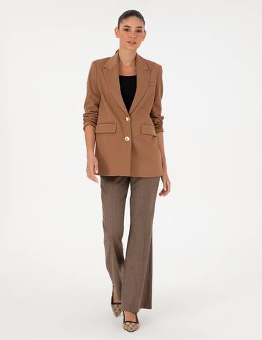 Vizon Flare Fit Yün Kumaş Pantolon