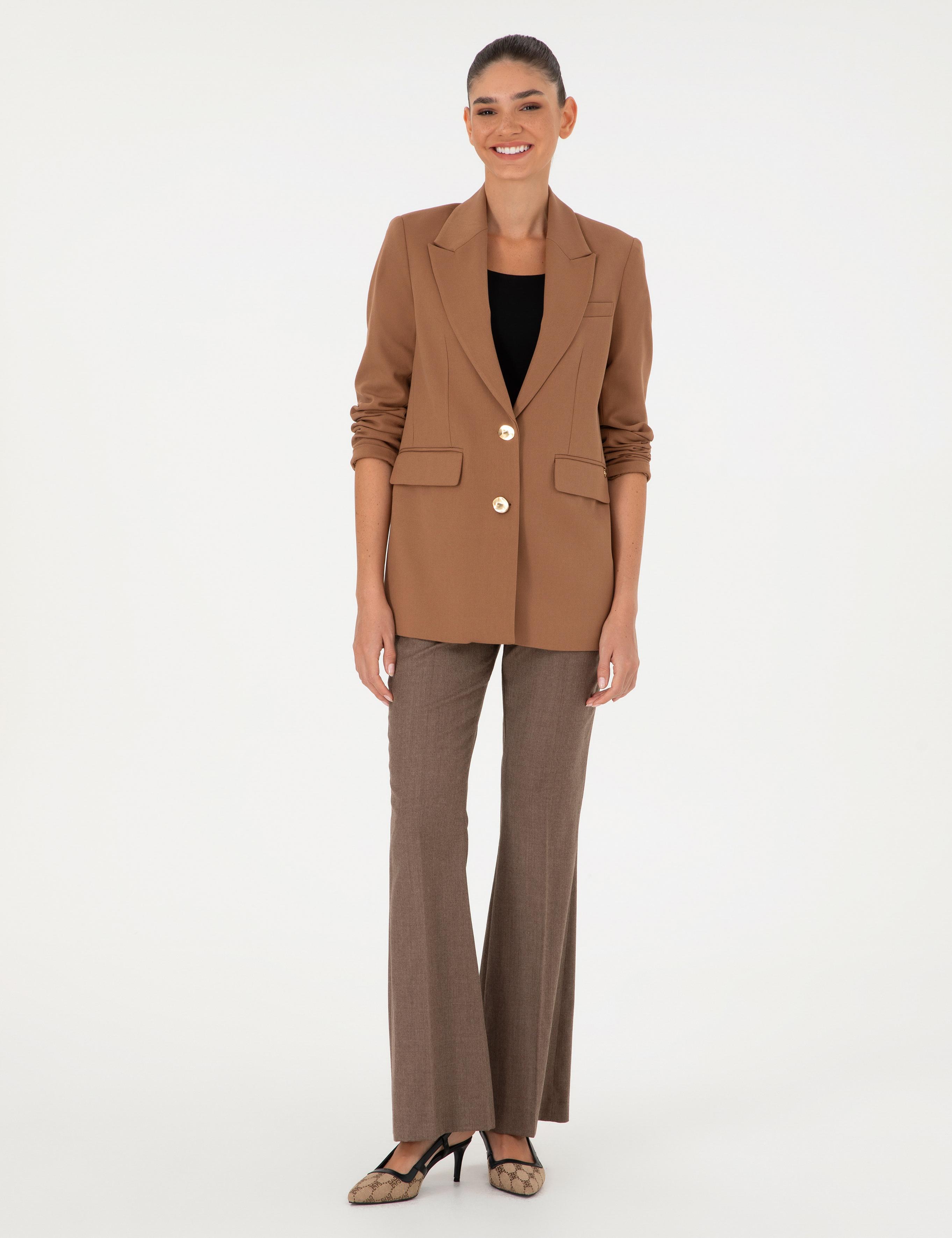 Vizon Flare Fit Yün Kumaş Pantolon