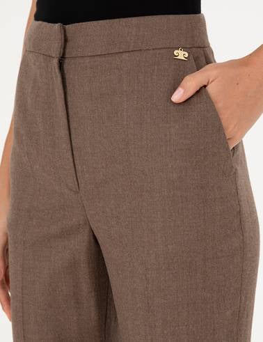 Vizon Flare Fit Yün Kumaş Pantolon