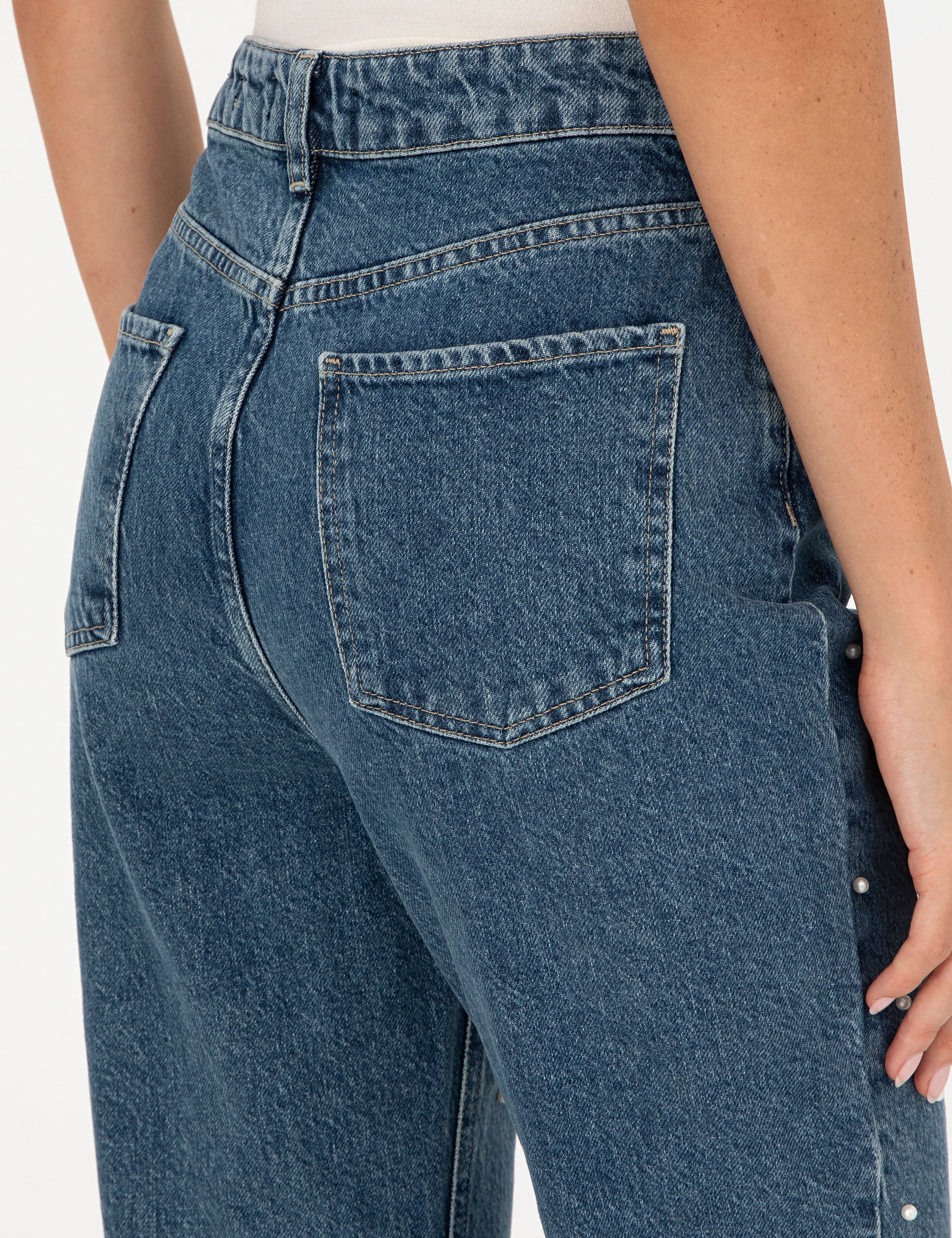 İndigo Jean Pantolon