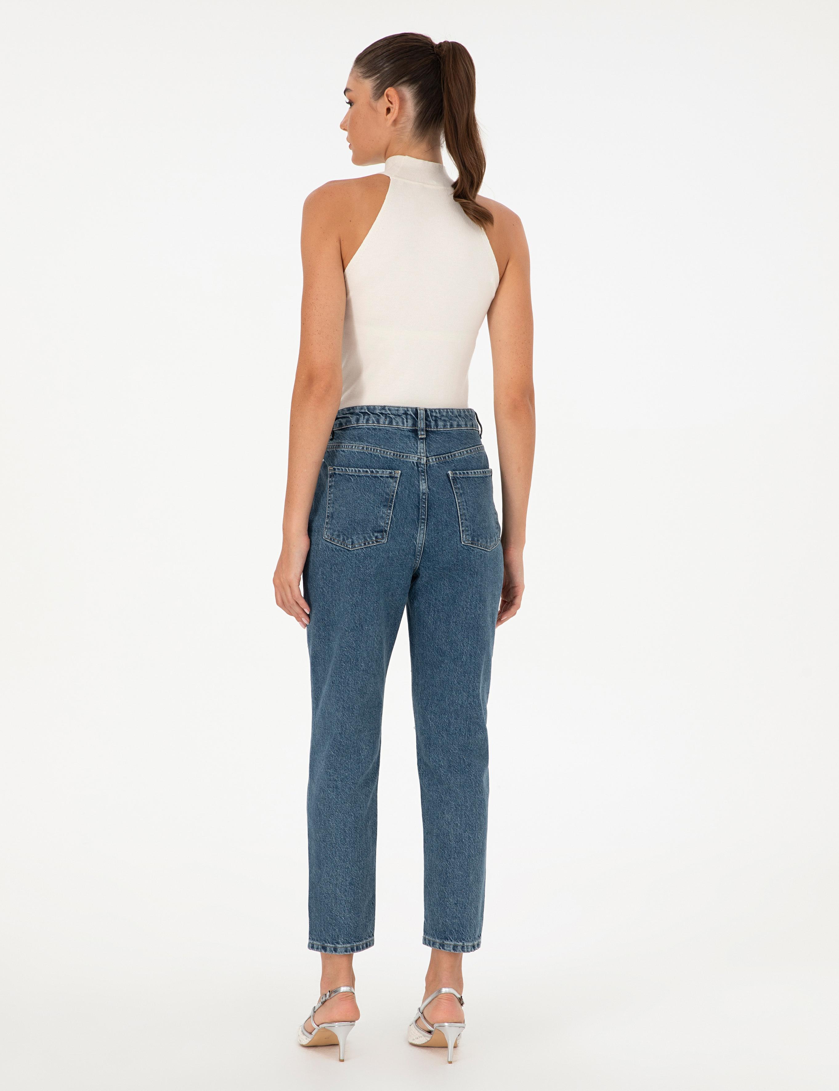 İndigo Jean Pantolon