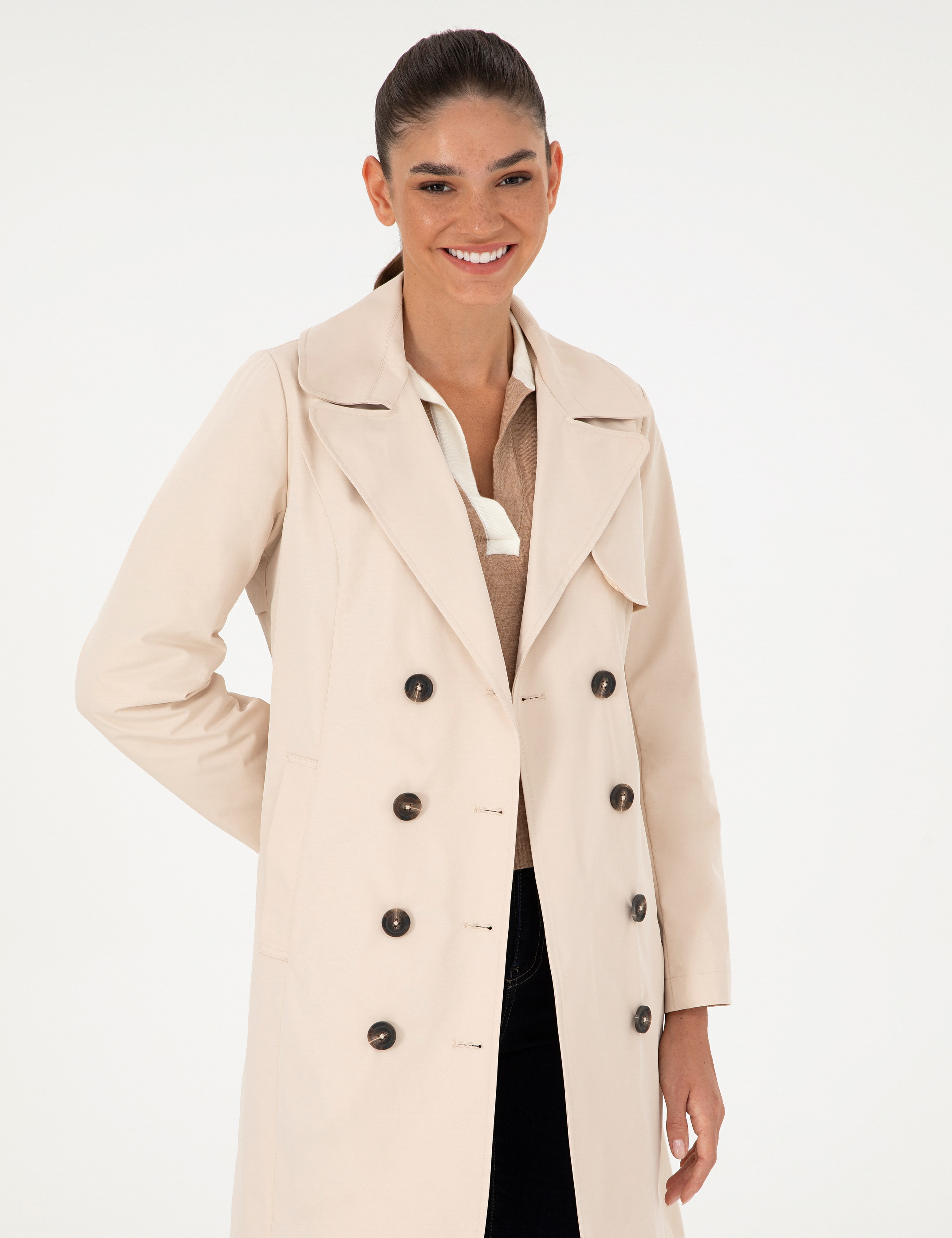 Taş Slim Fit Trençkot - Image 3