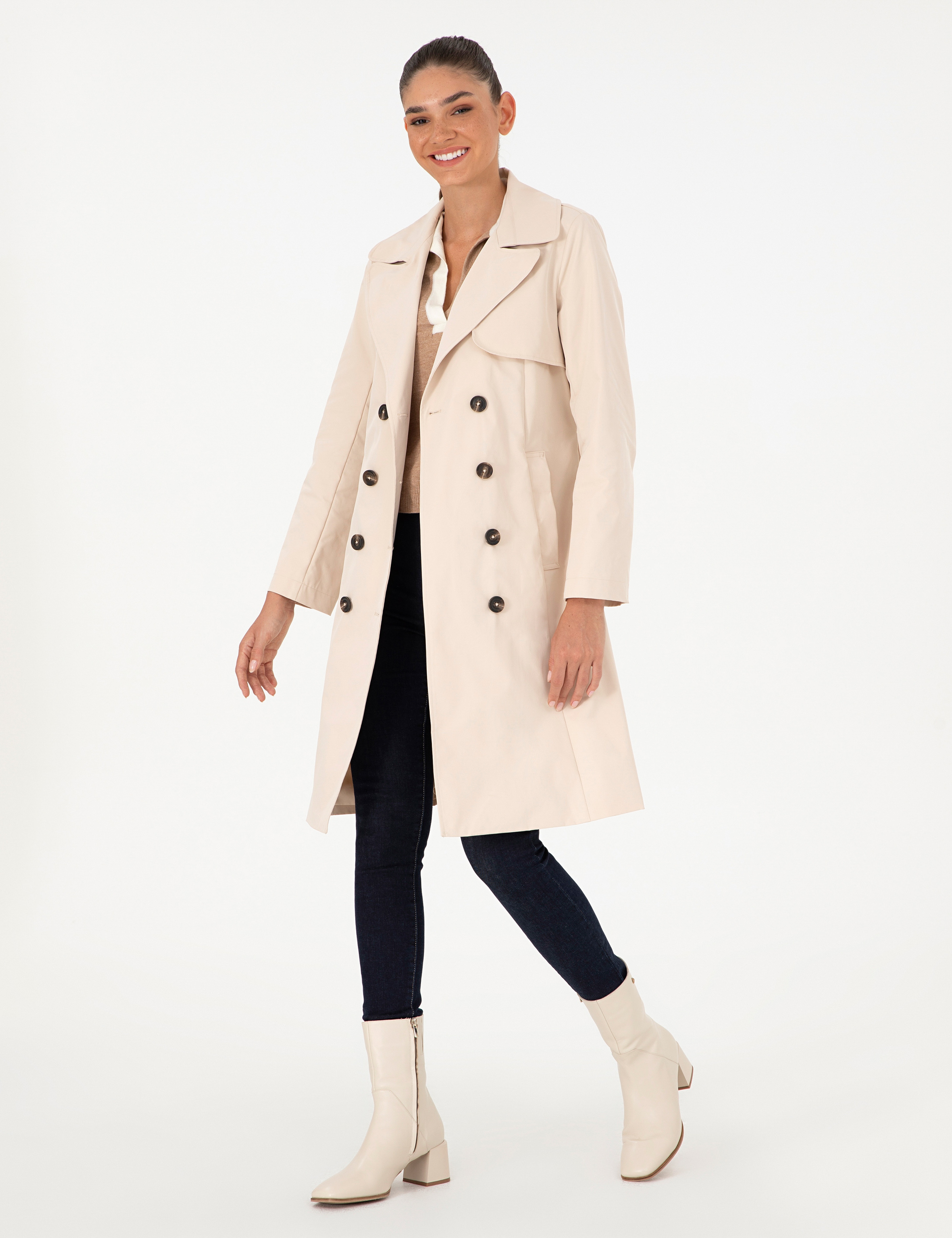 Taş Slim Fit Trençkot - Image 4