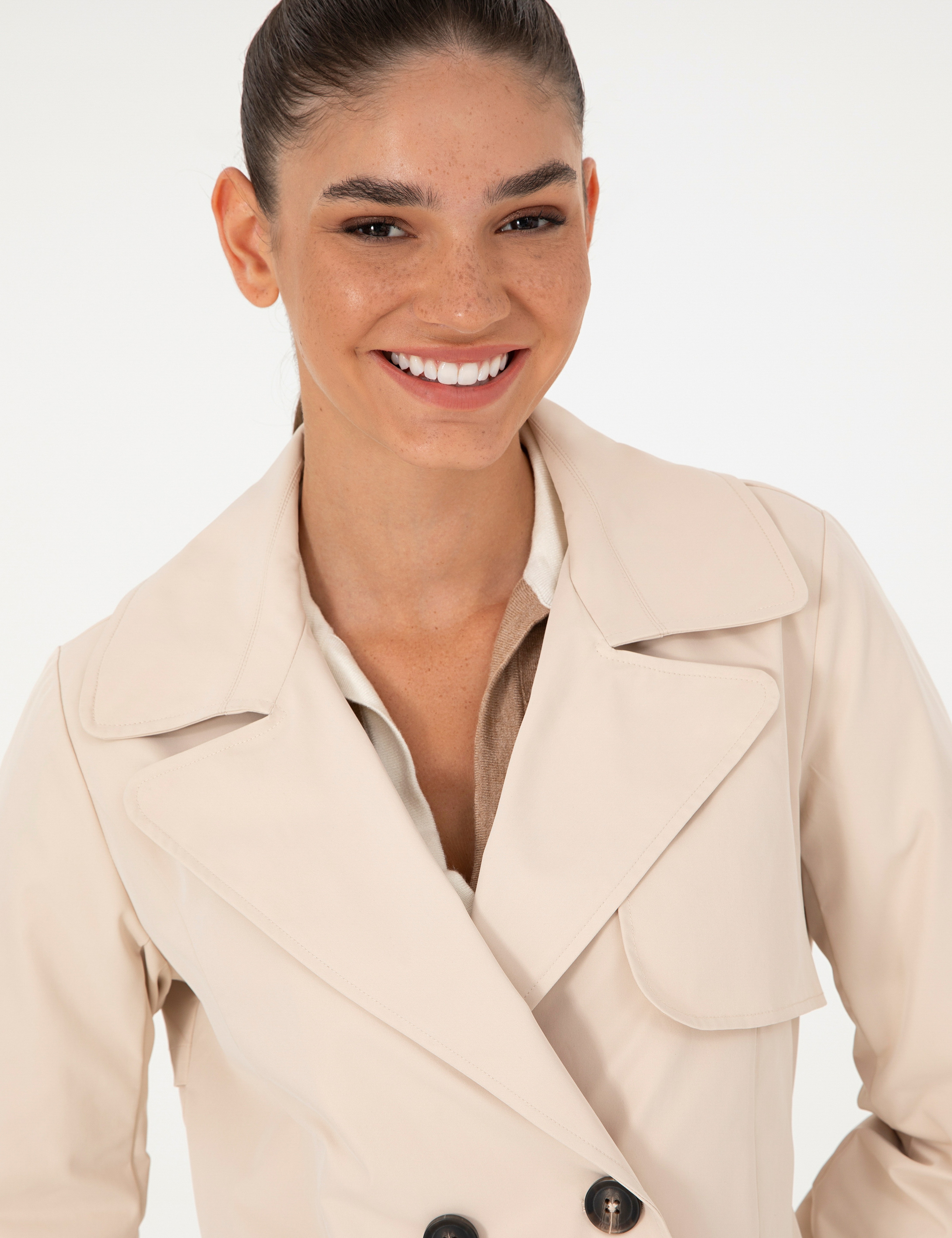 Taş Slim Fit Trençkot - Image 2