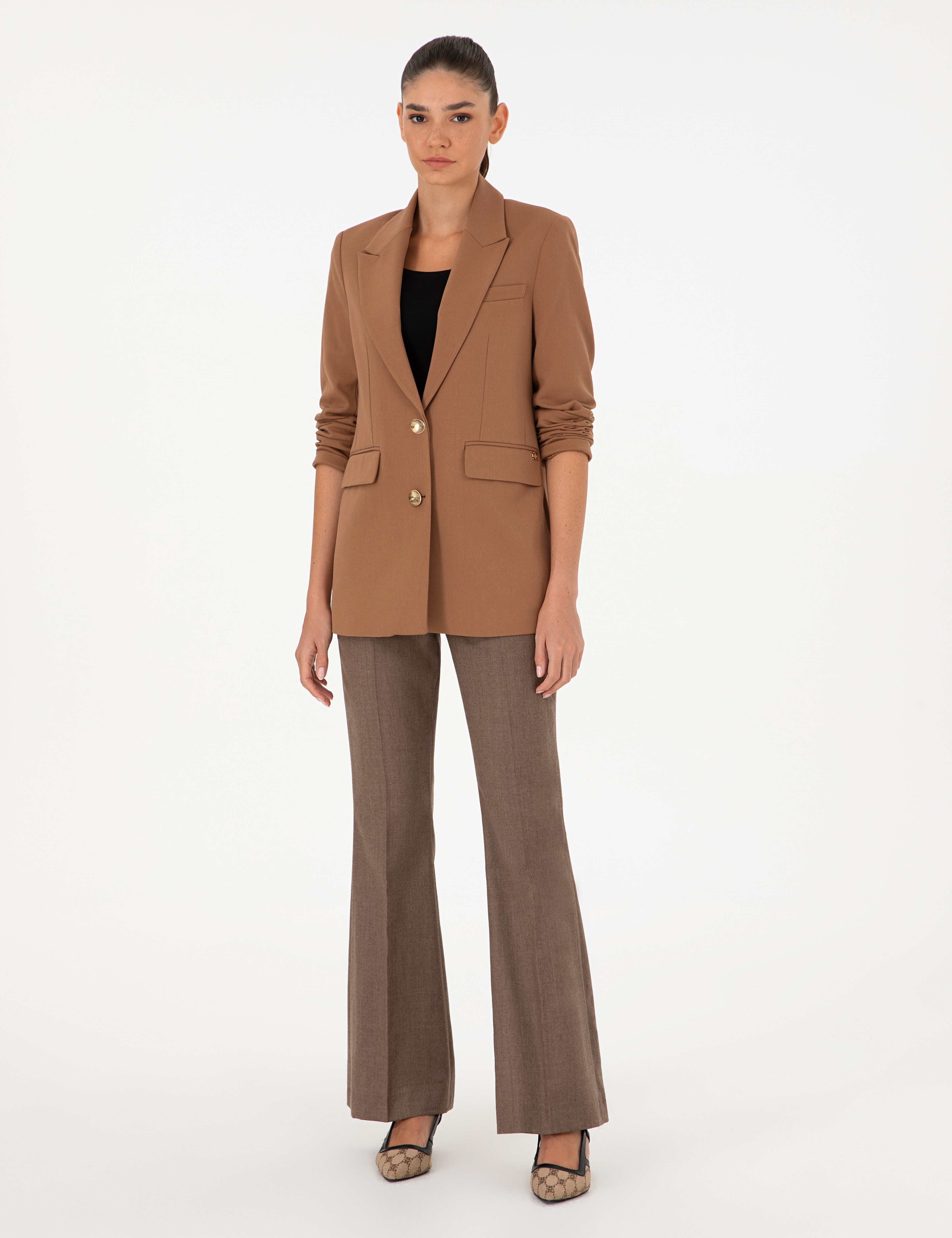 Kahverengi Comfort Fit Ceket - Image 4
