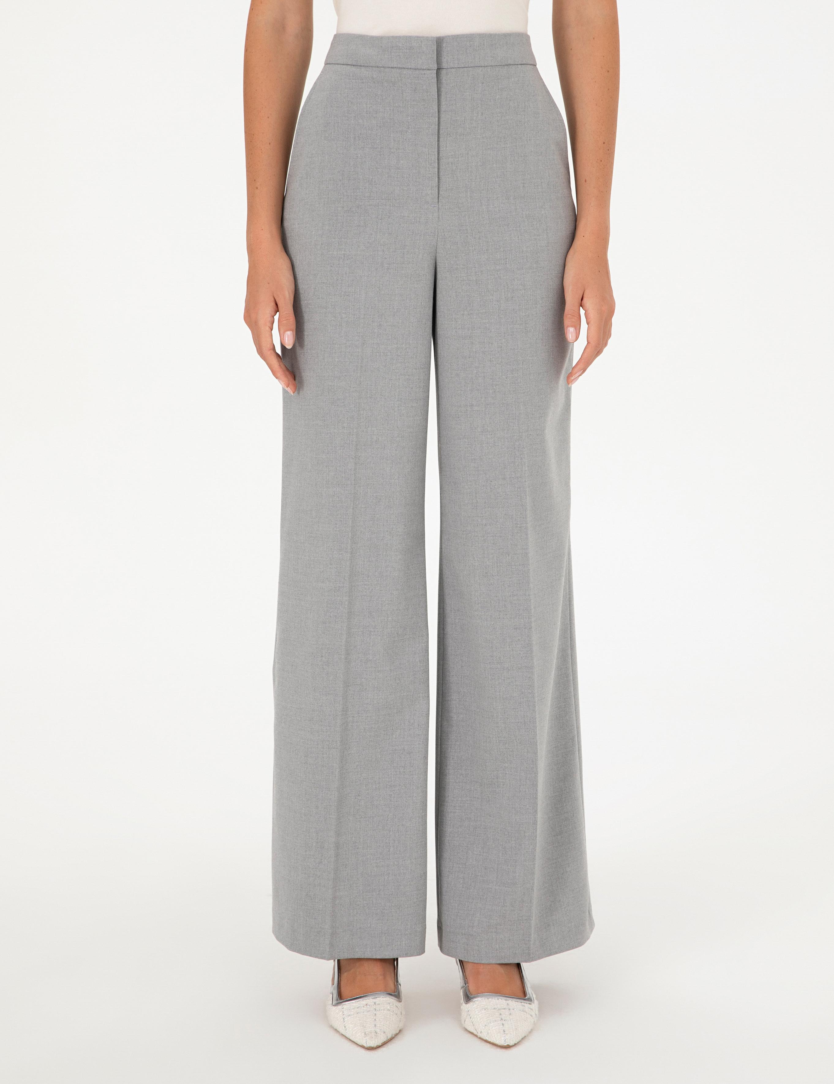 Gri Palazzo Kumaş Pantolon