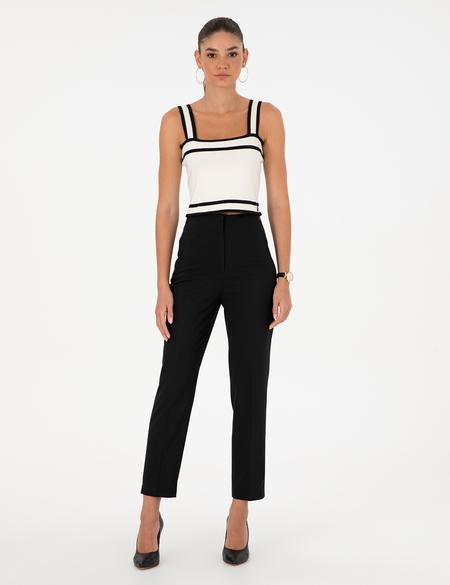 Siyah Carrot Fit Kumaş Pantolon - 50302509004