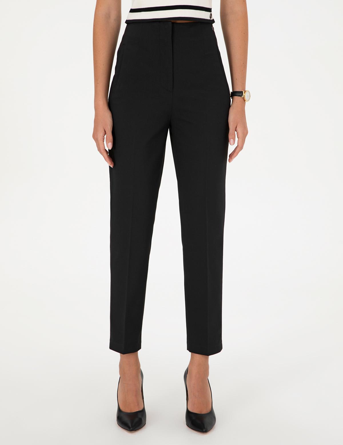 Siyah Carrot Fit Kumaş Pantolon - 50302509004