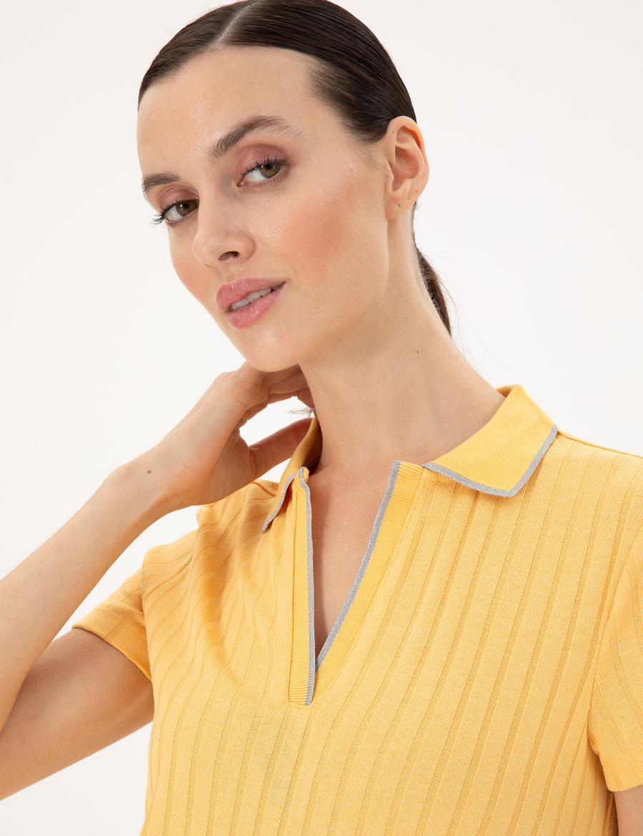 Sarı Slim Fit Tişört