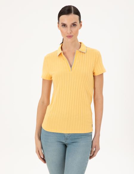 Sarı Slim Fit Tişört - 50288292042