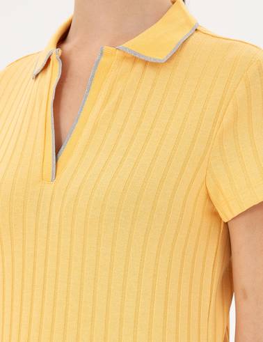 Sarı Slim Fit Tişört