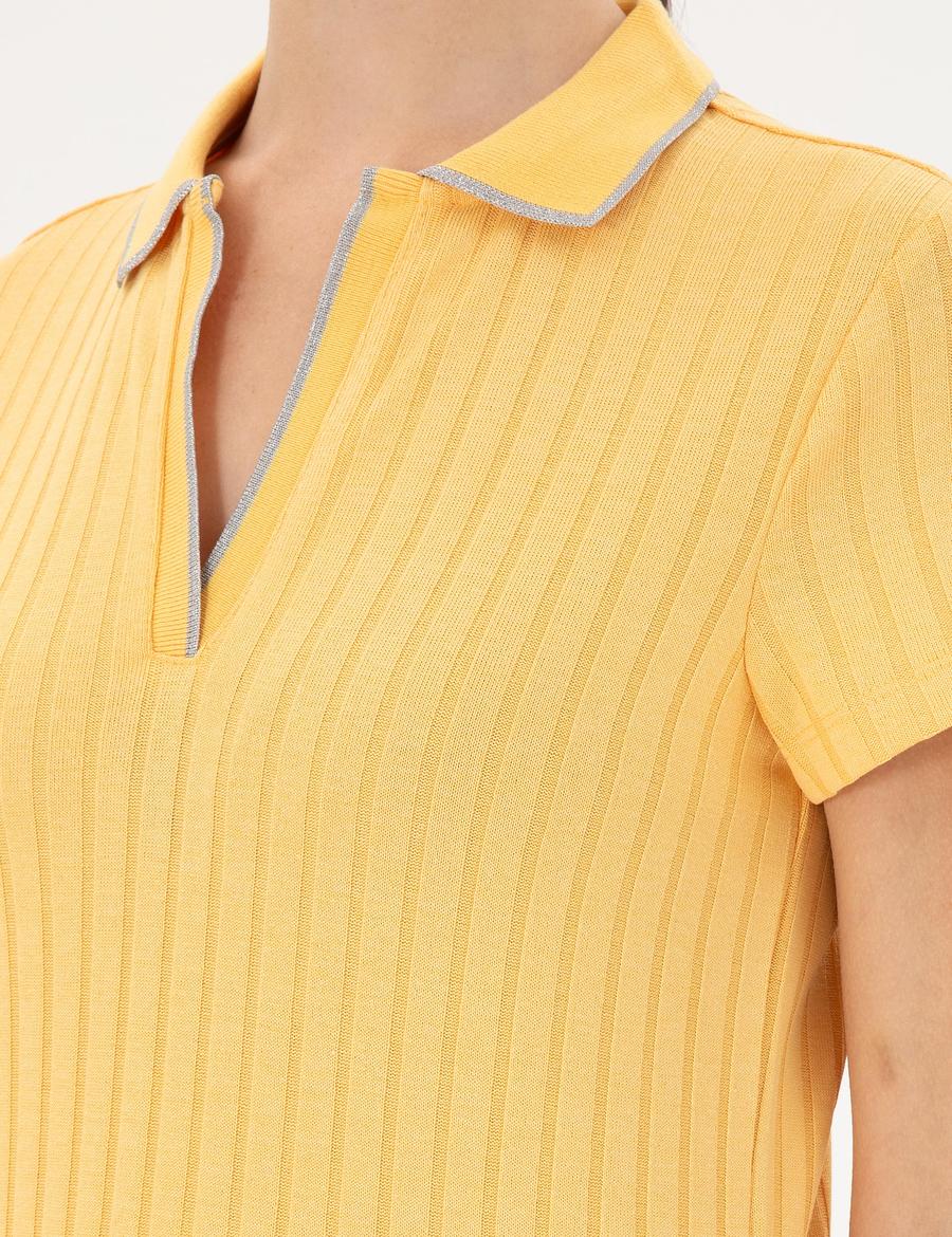 Sarı Slim Fit Tişört