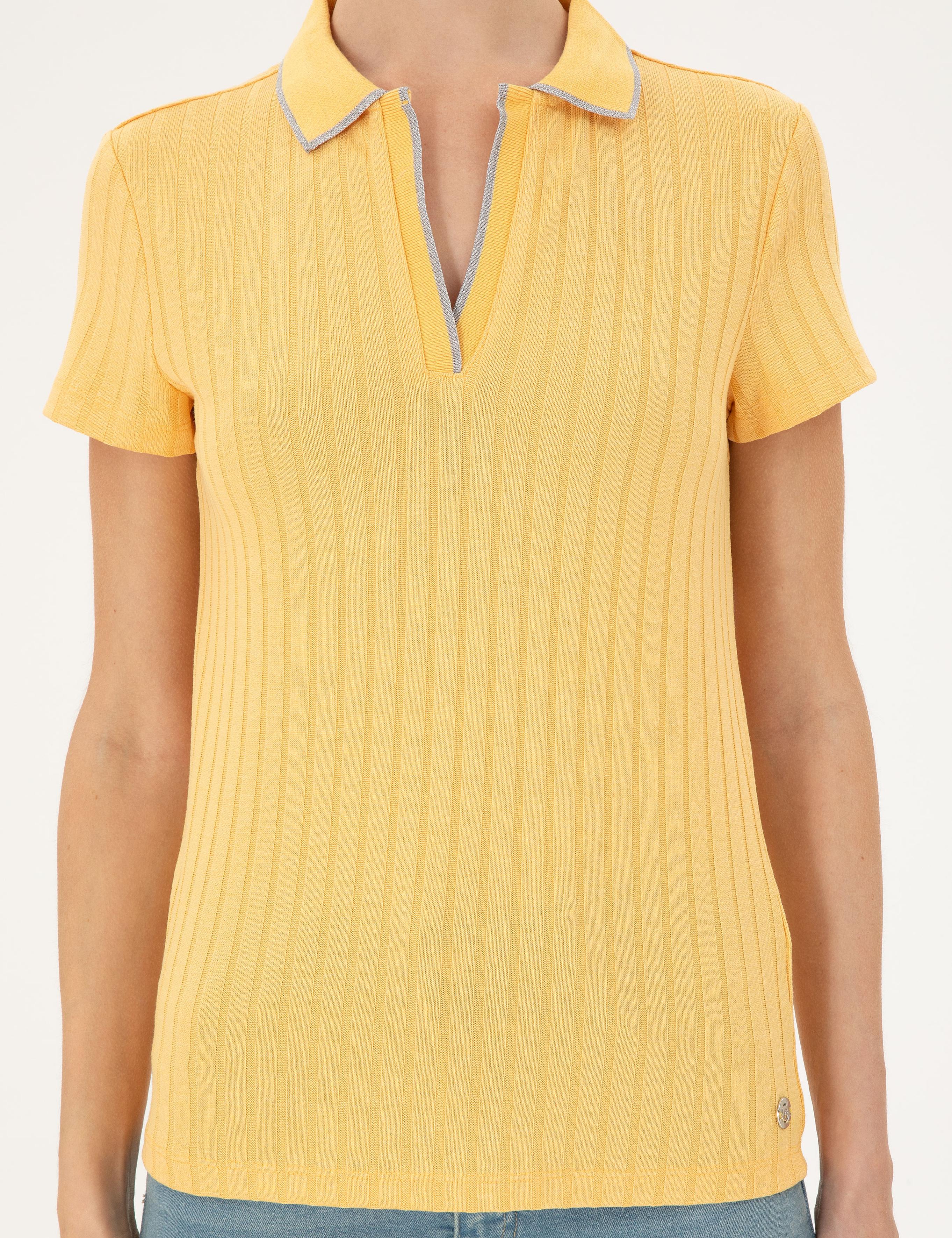 Sarı Slim Fit Tişört