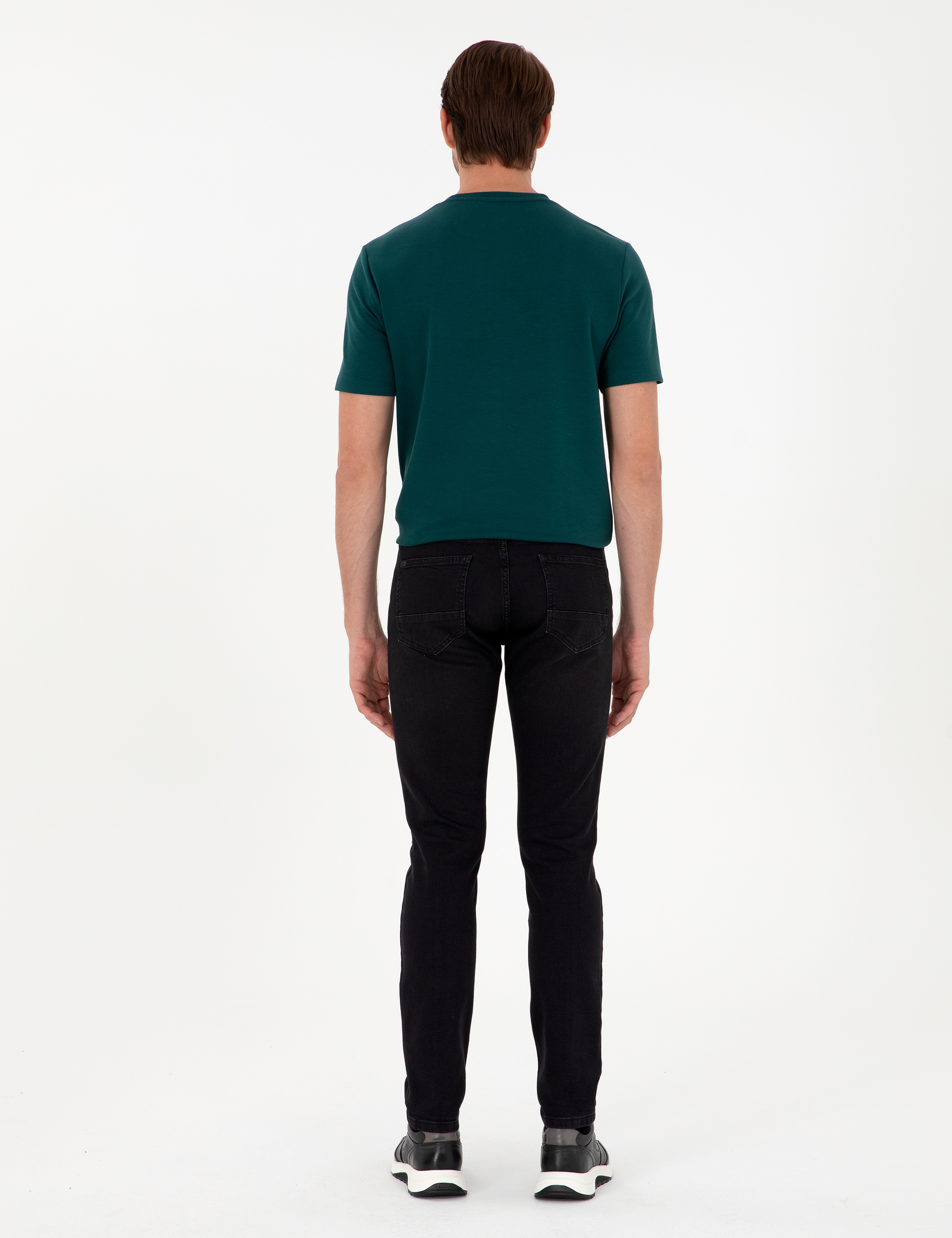Siyah Slim Fit Jean Pantolon - Image 4