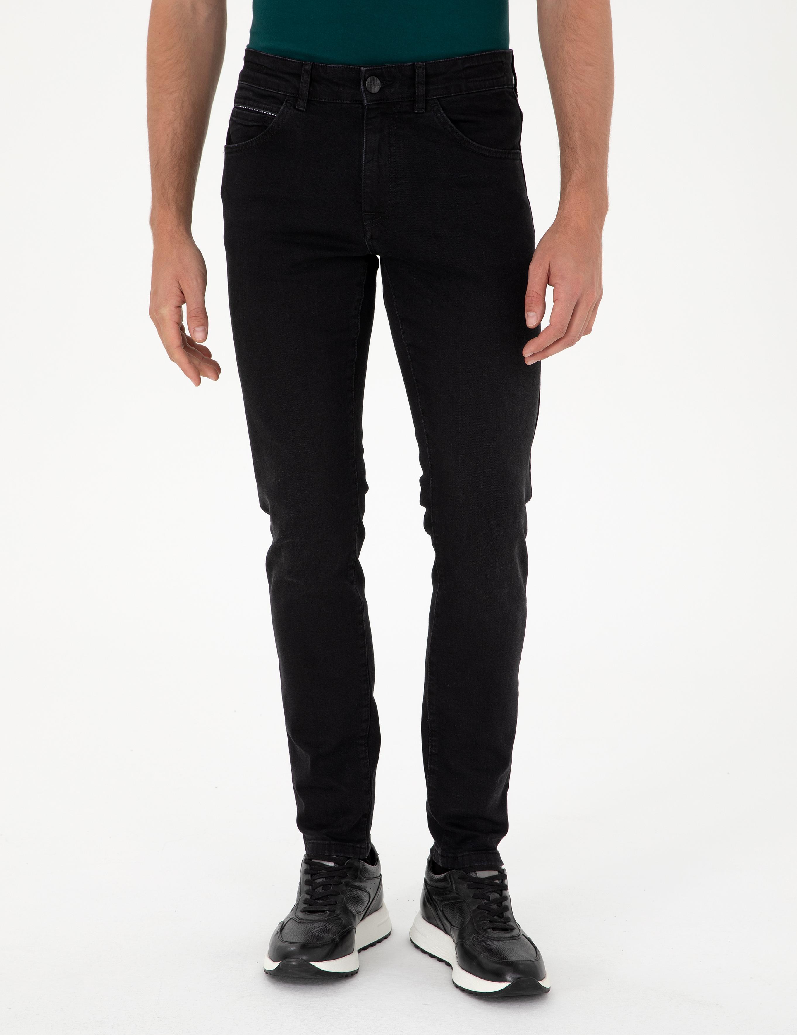 Siyah Slim Fit Jean Pantolon