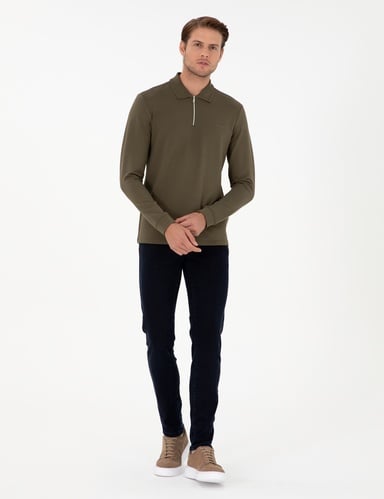 Koyu Lacivert Slim Fit Jean Pantolon