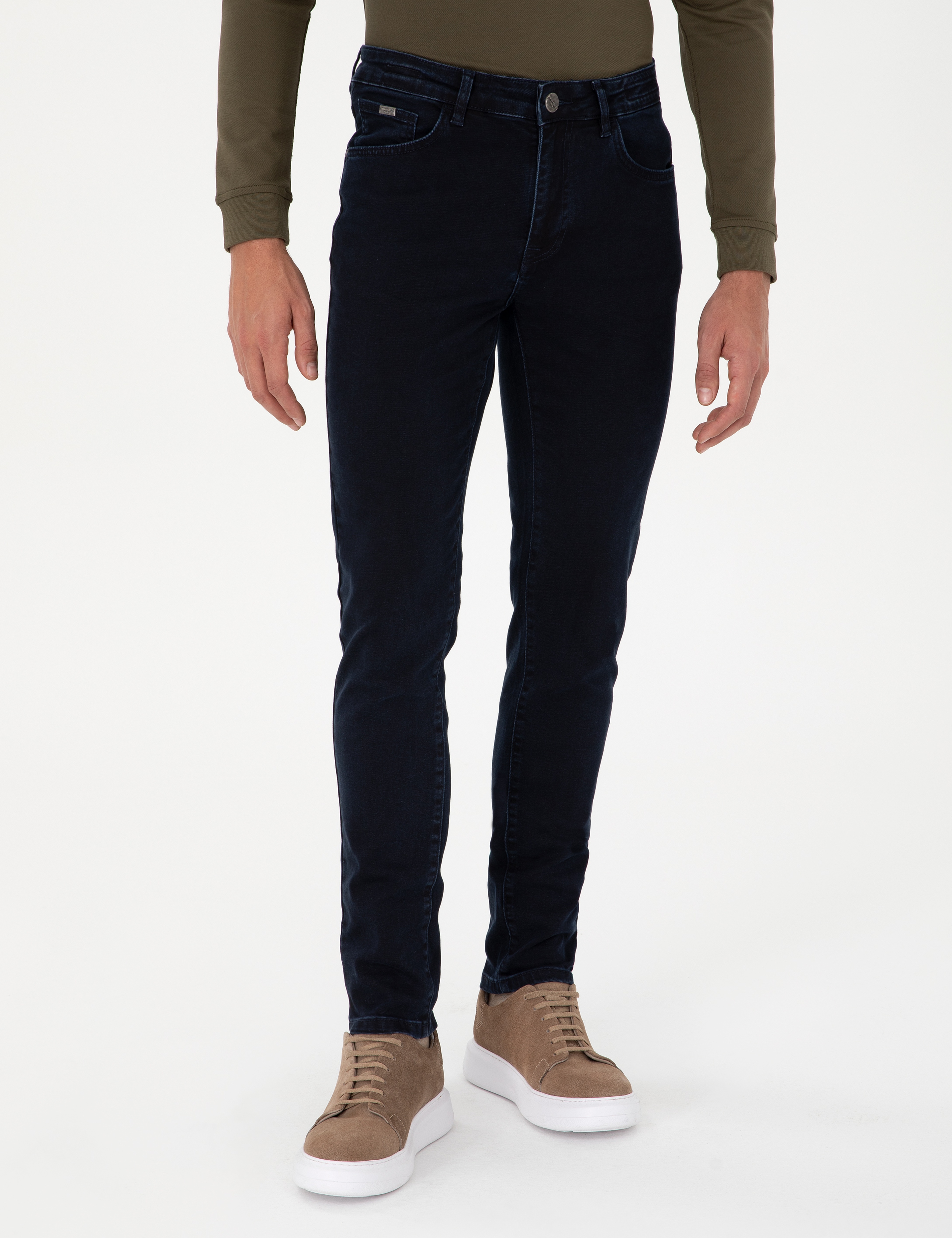 Koyu Lacivert Slim Fit Jean Pantolon - Image 2