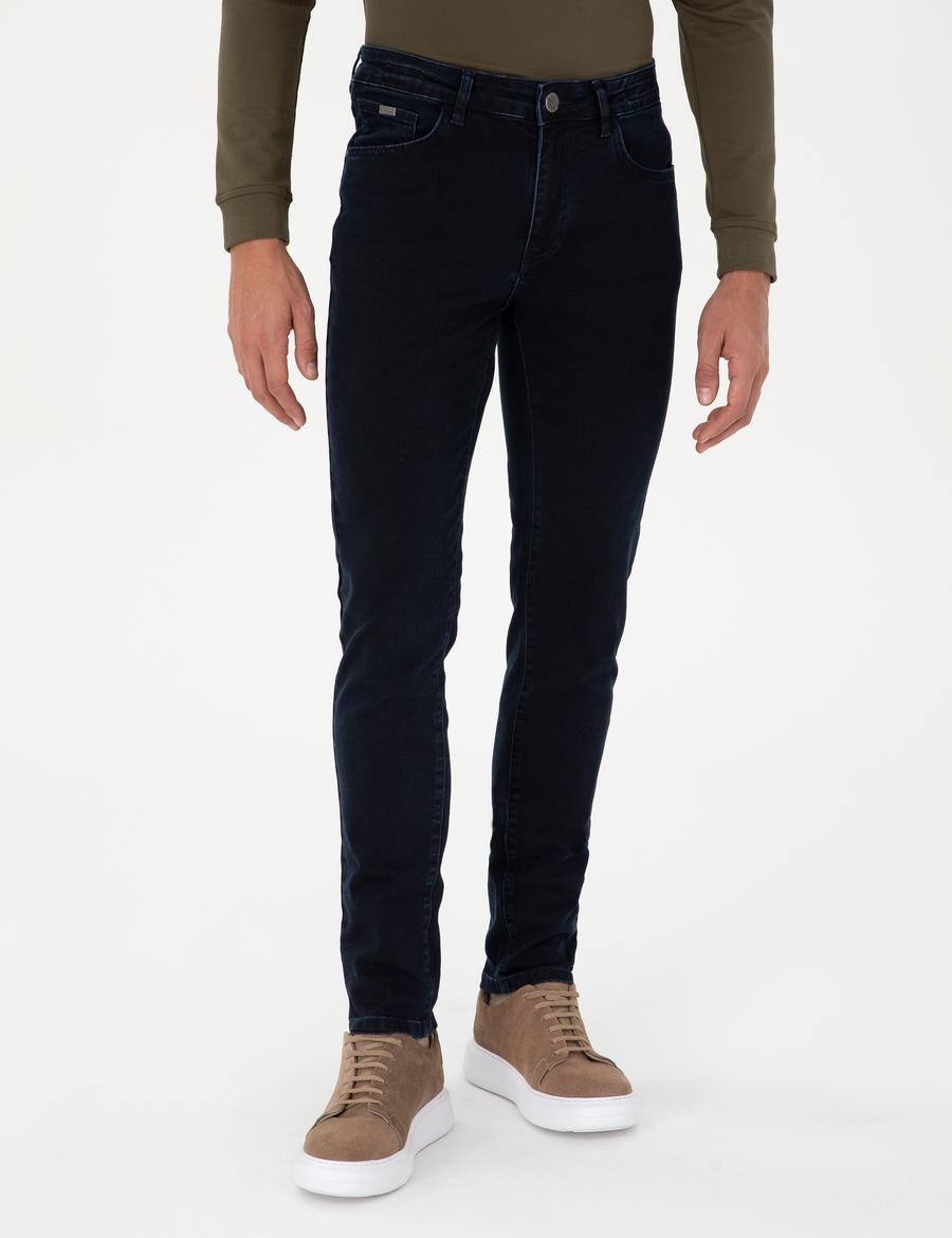 Koyu Lacivert Slim Fit Jean Pantolon