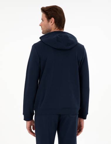Lacivert Regular Fit Fermuarlı Eşofman Üstü