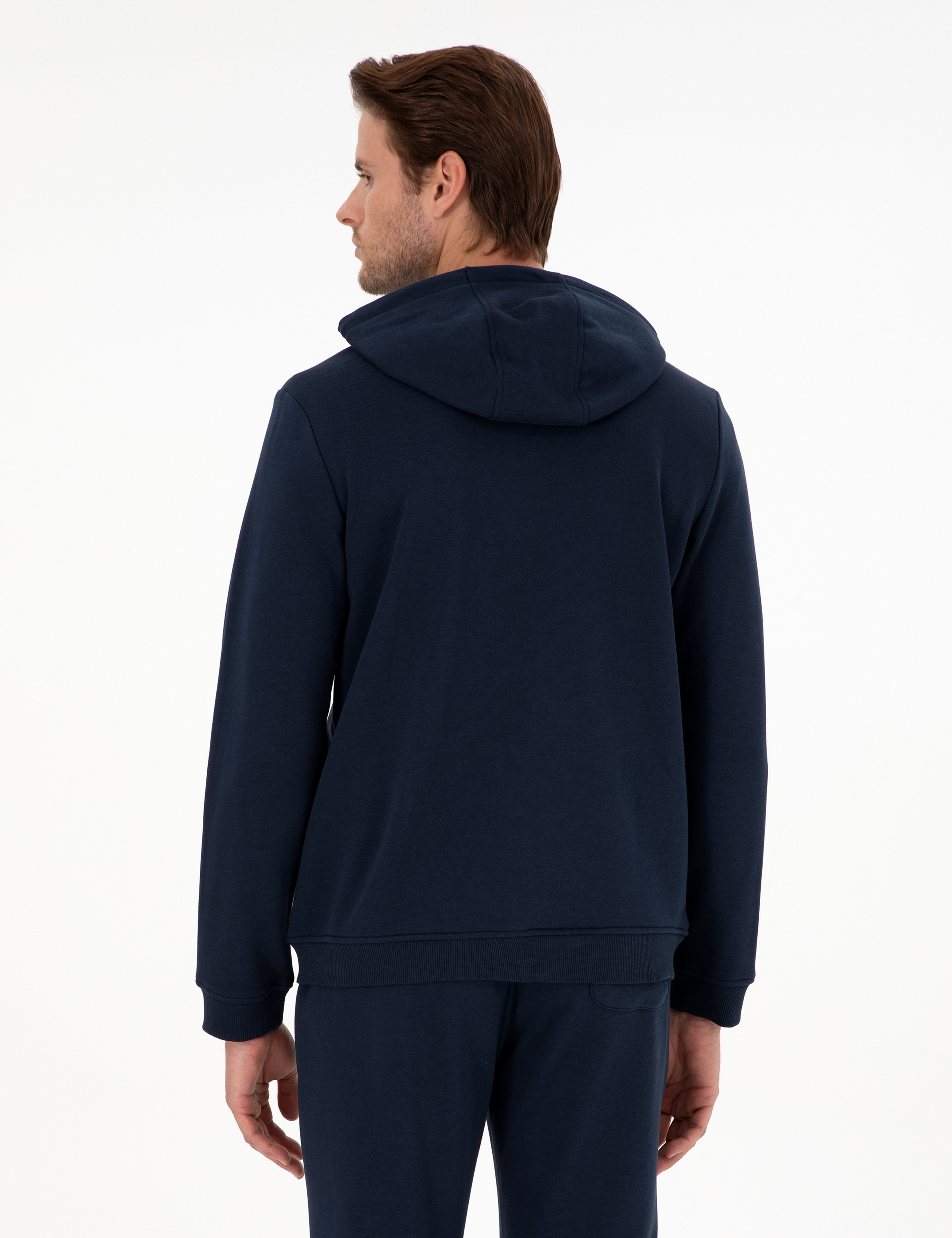 Lacivert Regular Fit Fermuarlı Eşofman Üstü - Image 5