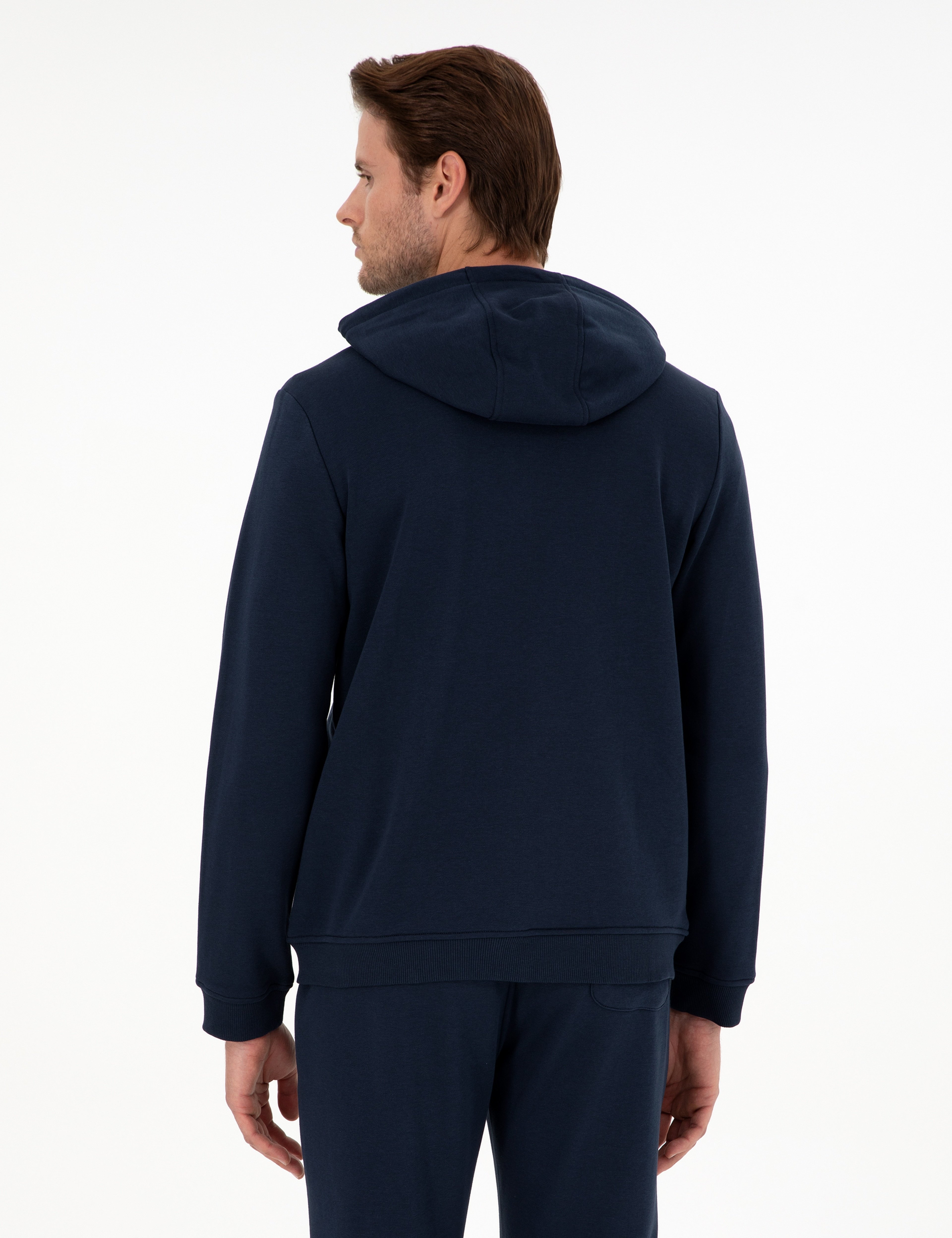 Lacivert Regular Fit Fermuarlı Eşofman Üstü