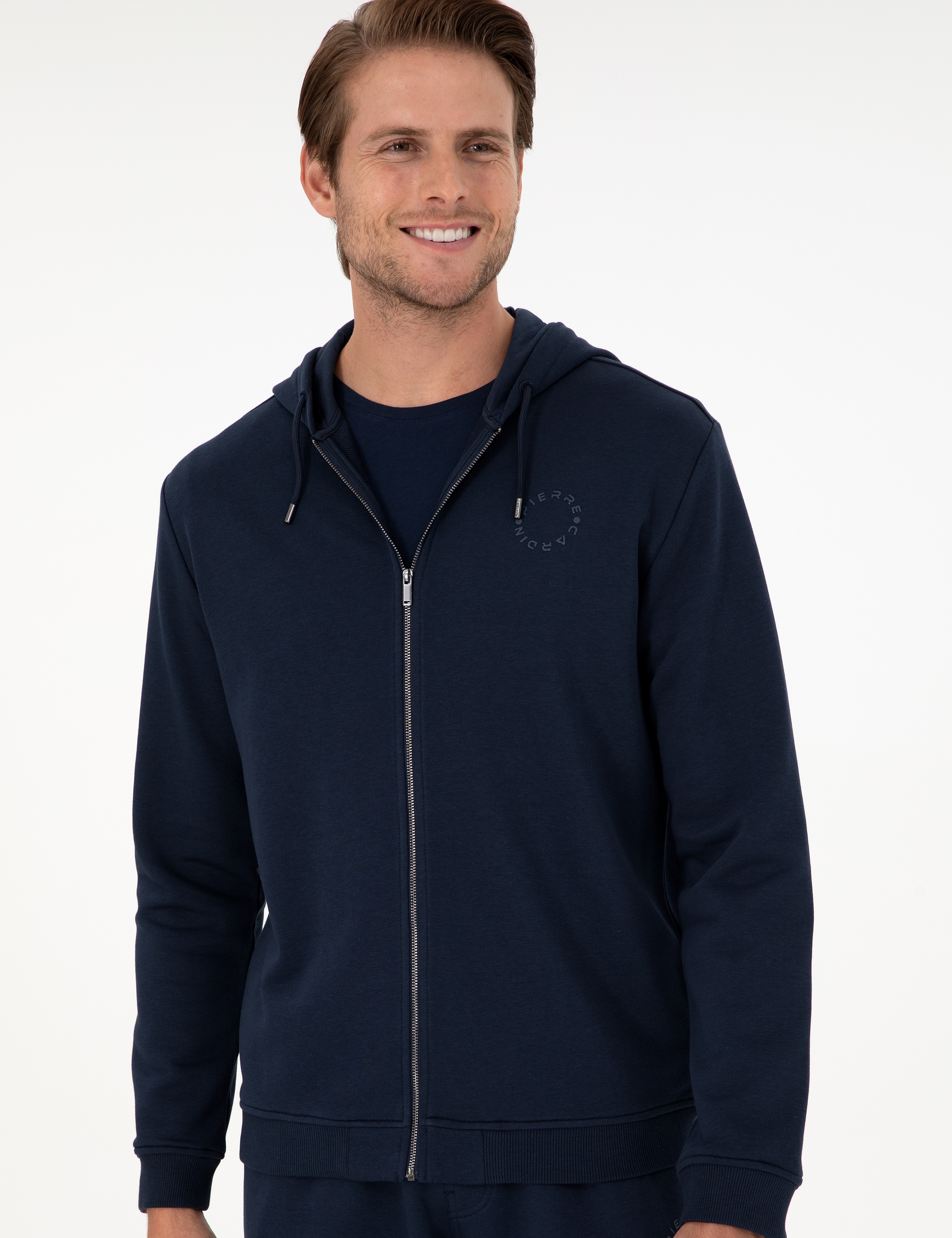 Lacivert Regular Fit Fermuarlı Eşofman Üstü