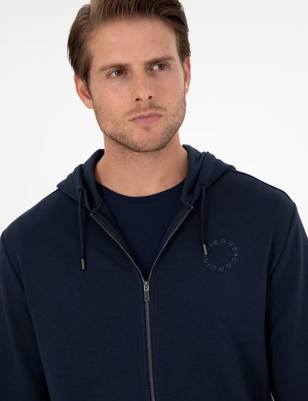 Lacivert Regular Fit Fermuarlı Eşofman Üstü - 50298986001