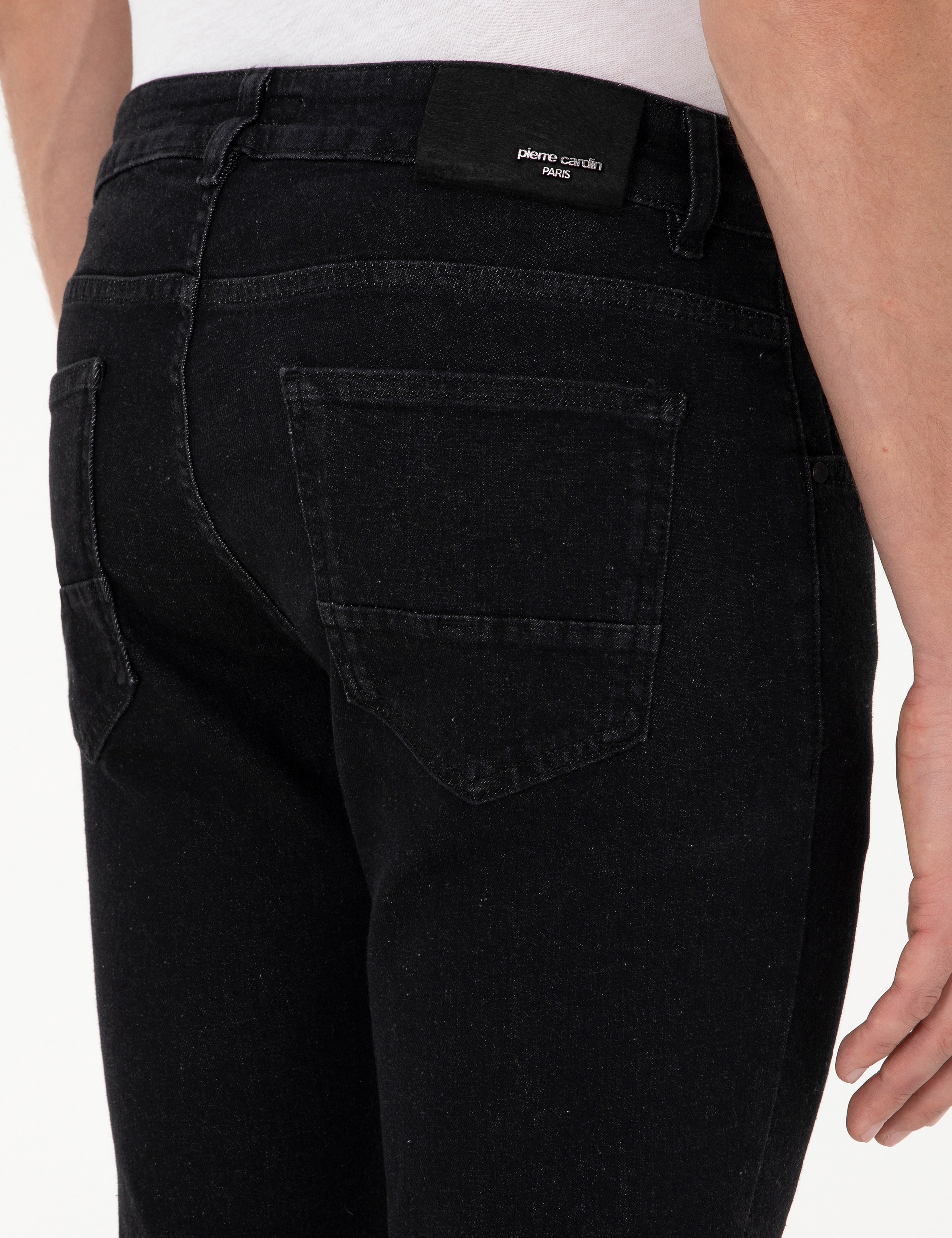 Siyah Slim Fit Jean Pantolon - Image 5