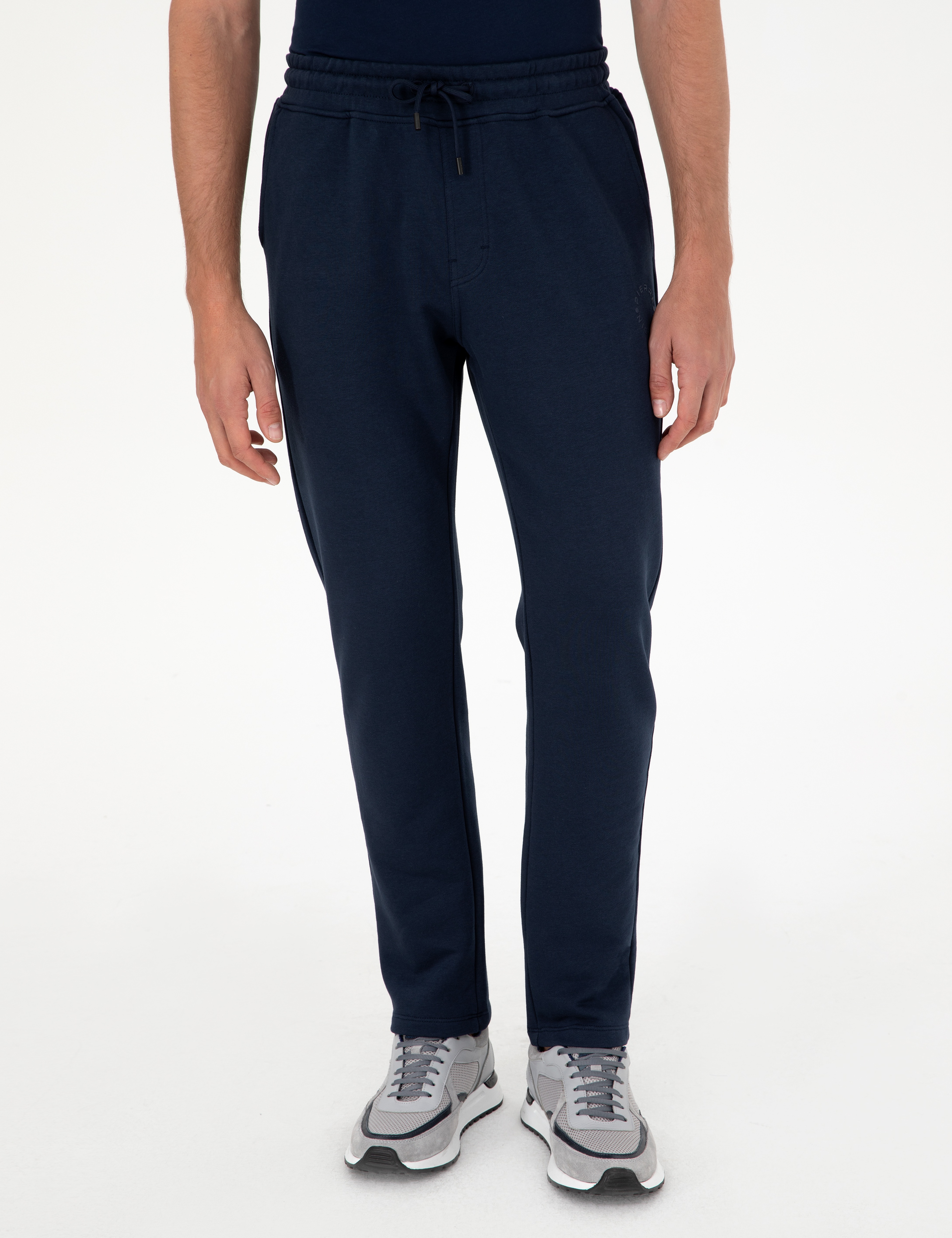 Lacivert Slim Fit 3 İplik Düz Paça Eşofman Altı - Image 2